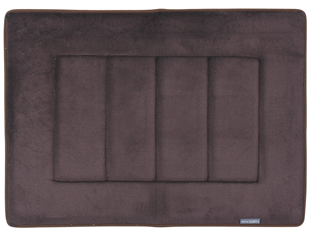 Fabbrica Home Ultra-Soft Extra-Thick Memory Foam Bath Mat (17 In X 24 In, Coffee Brown)