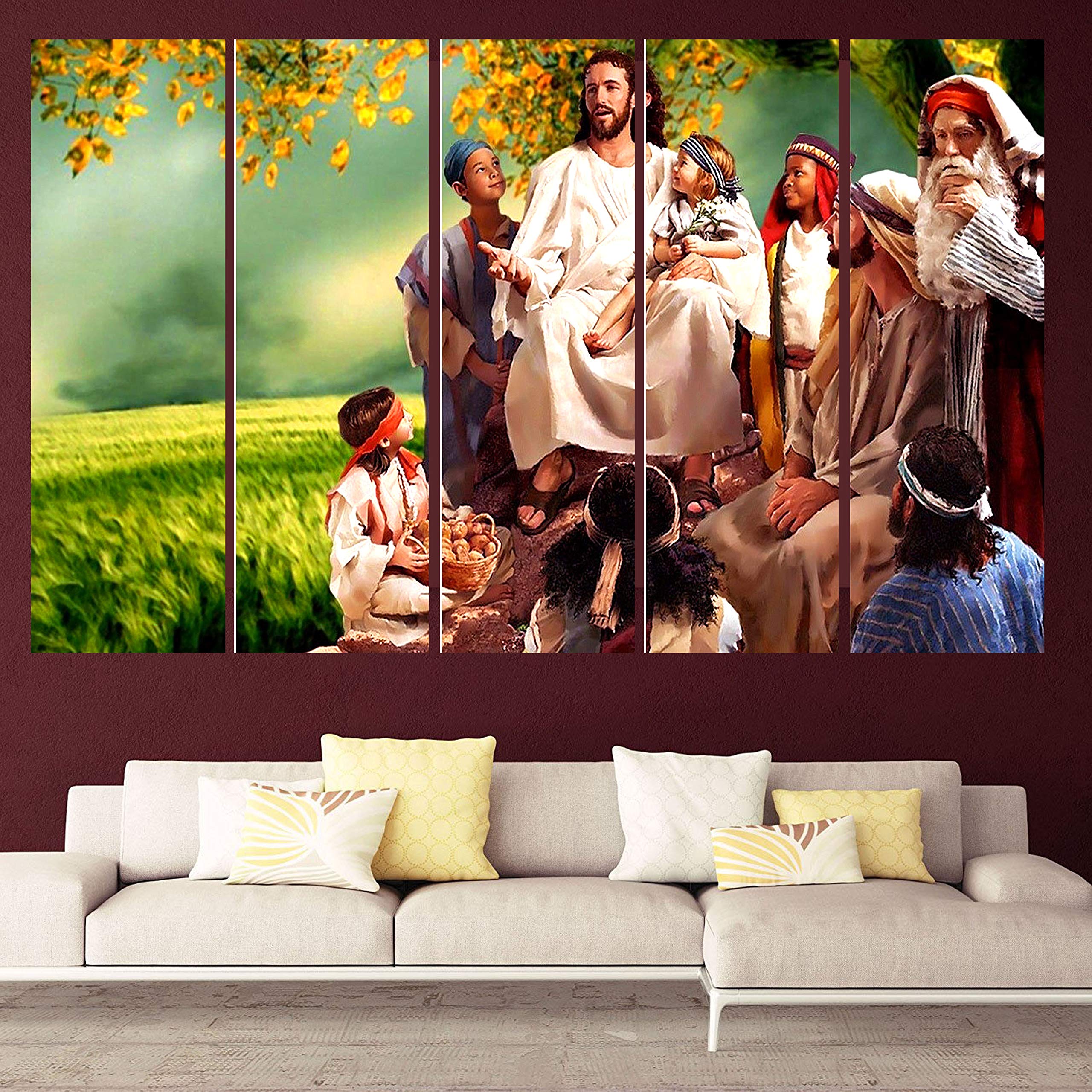 KYARA ARTS Multiple Frames, Beautiful Jesus with Child, Jesus Wall Painting for Living Room, Bedroom, Office, Hotels, Drawing Ro