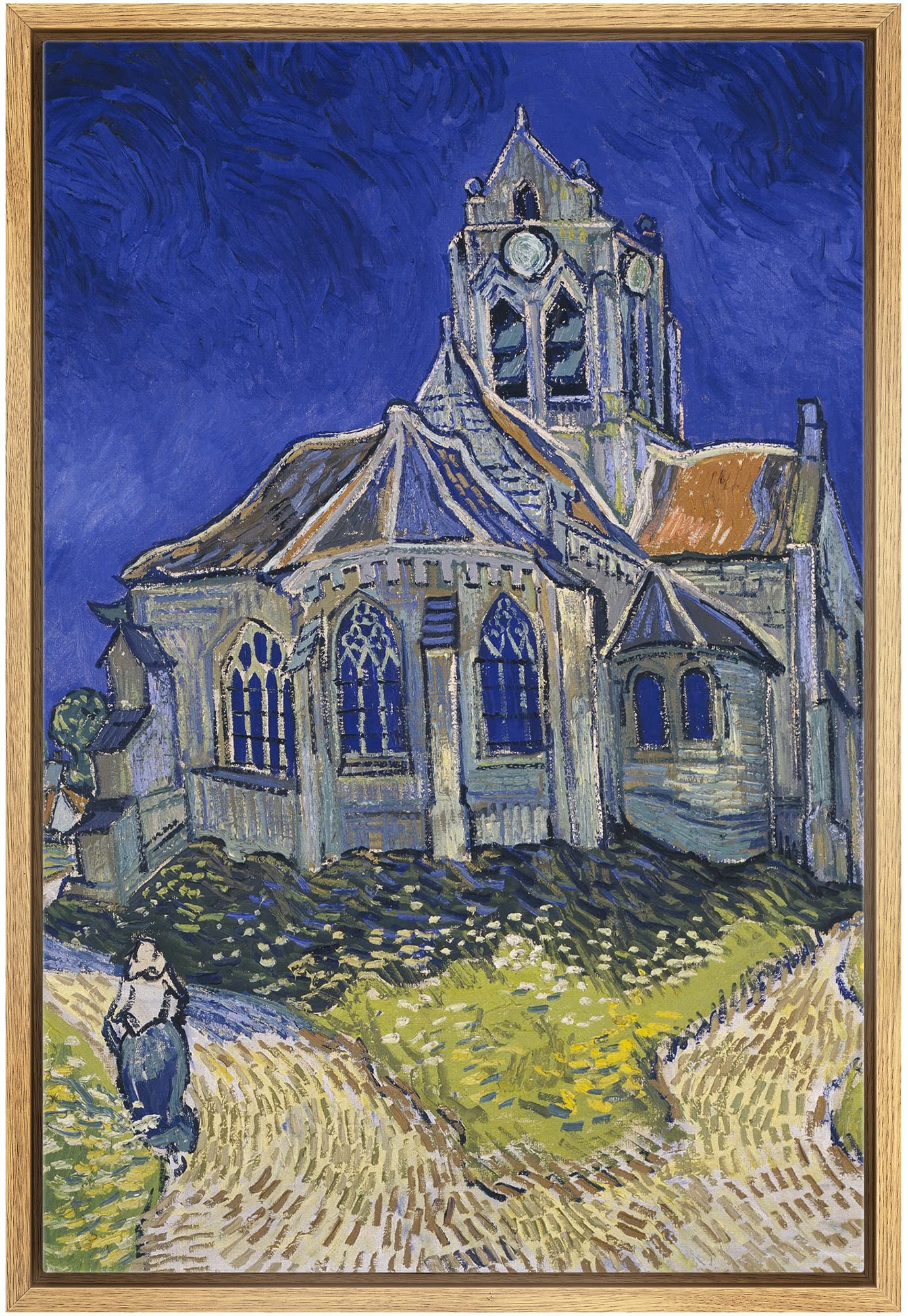 Wall26 Framed Canvas Print Wall Art Valley With Ploughman By Master Artist Vincent Van Gogh Nature Wilderness Illustrations Fine