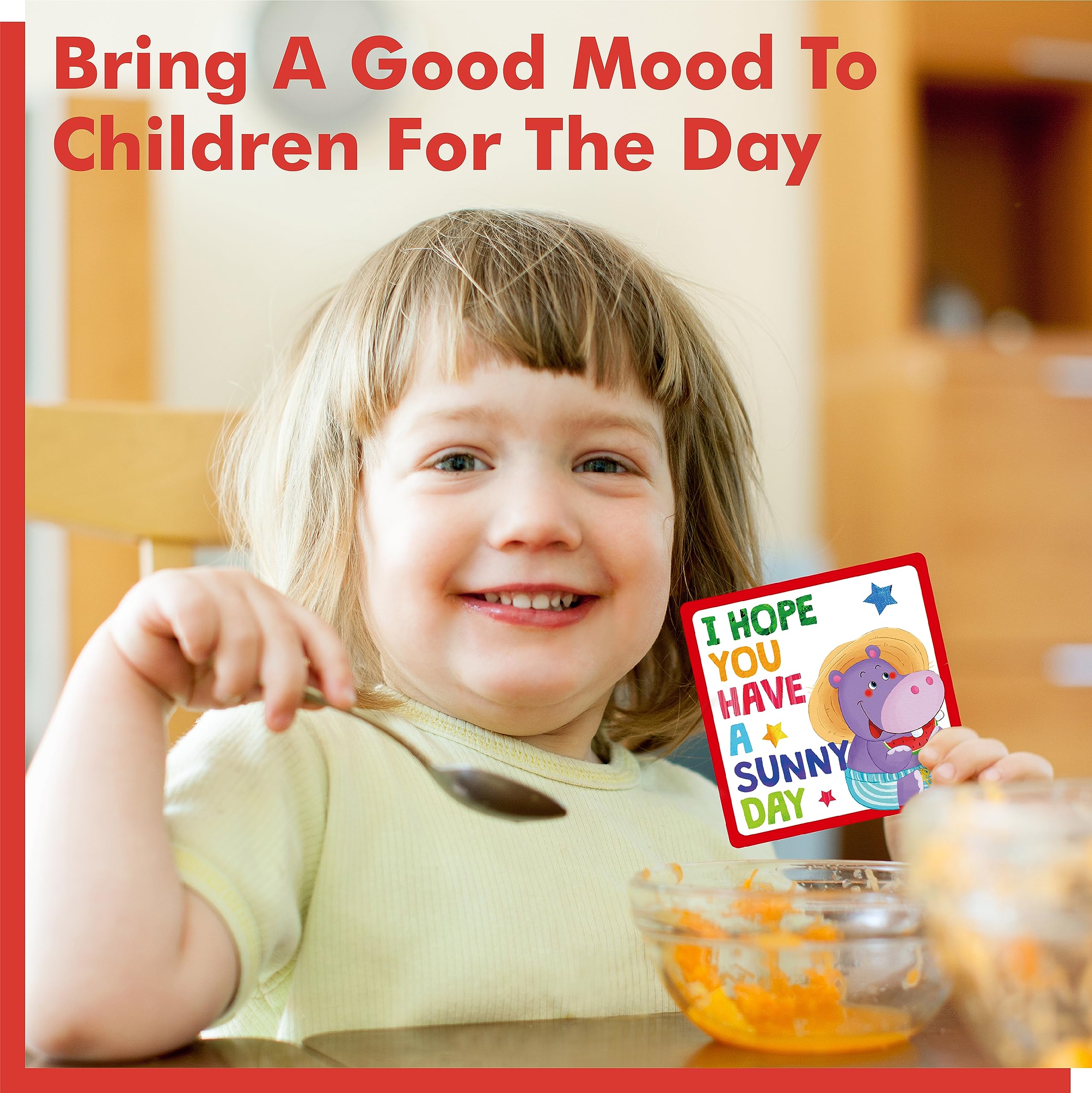 Gethelud 80 Pcs Lunch Box Notes For Kids, Inspirational Words With Adorable Designs Positive Affirmation Cards For Boys And Girl