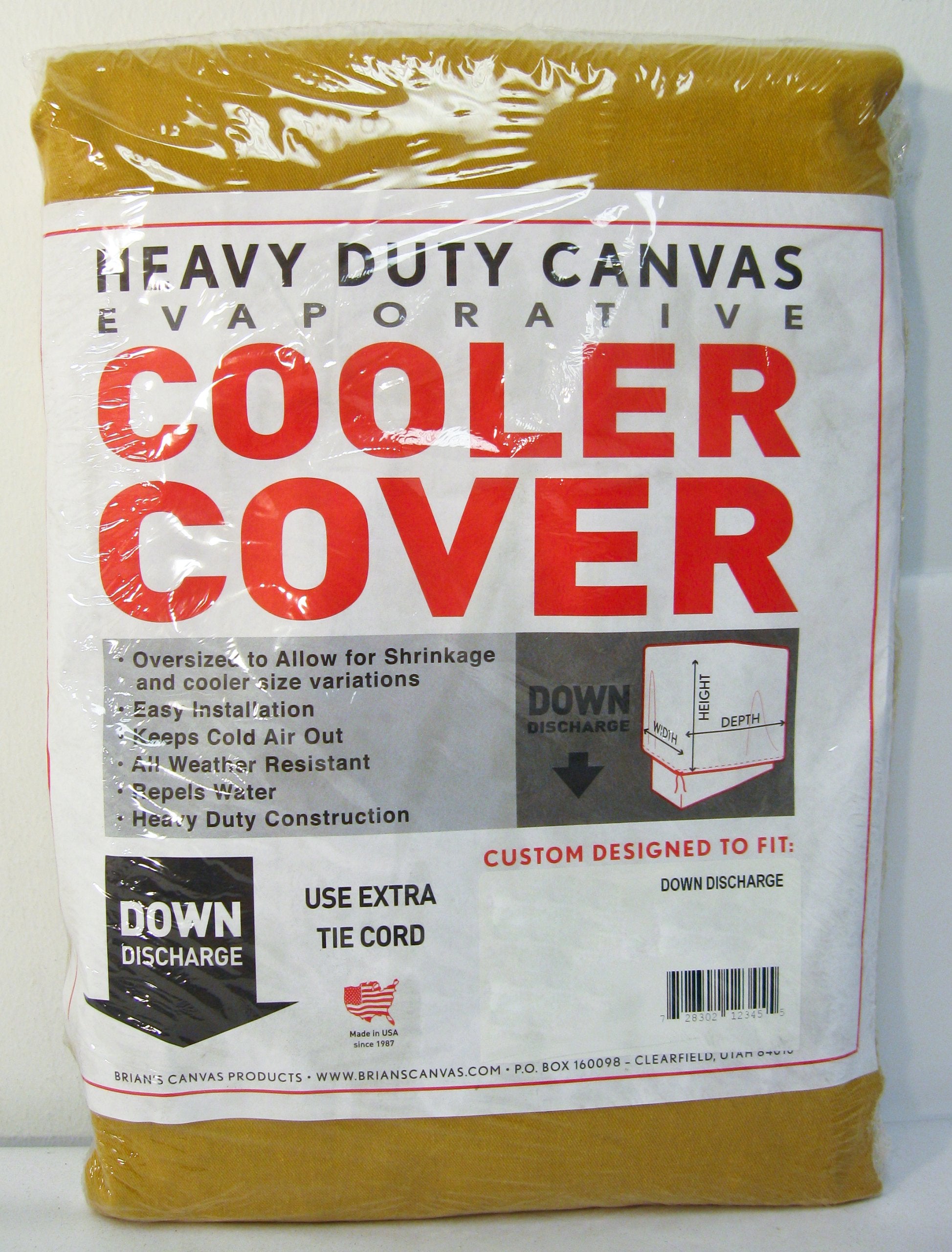 40''W X 40''D X 43''H Down Draft Heavy Duty Canvas Cover For Evaporative Swamp Cooler (40 X 40 X 43)