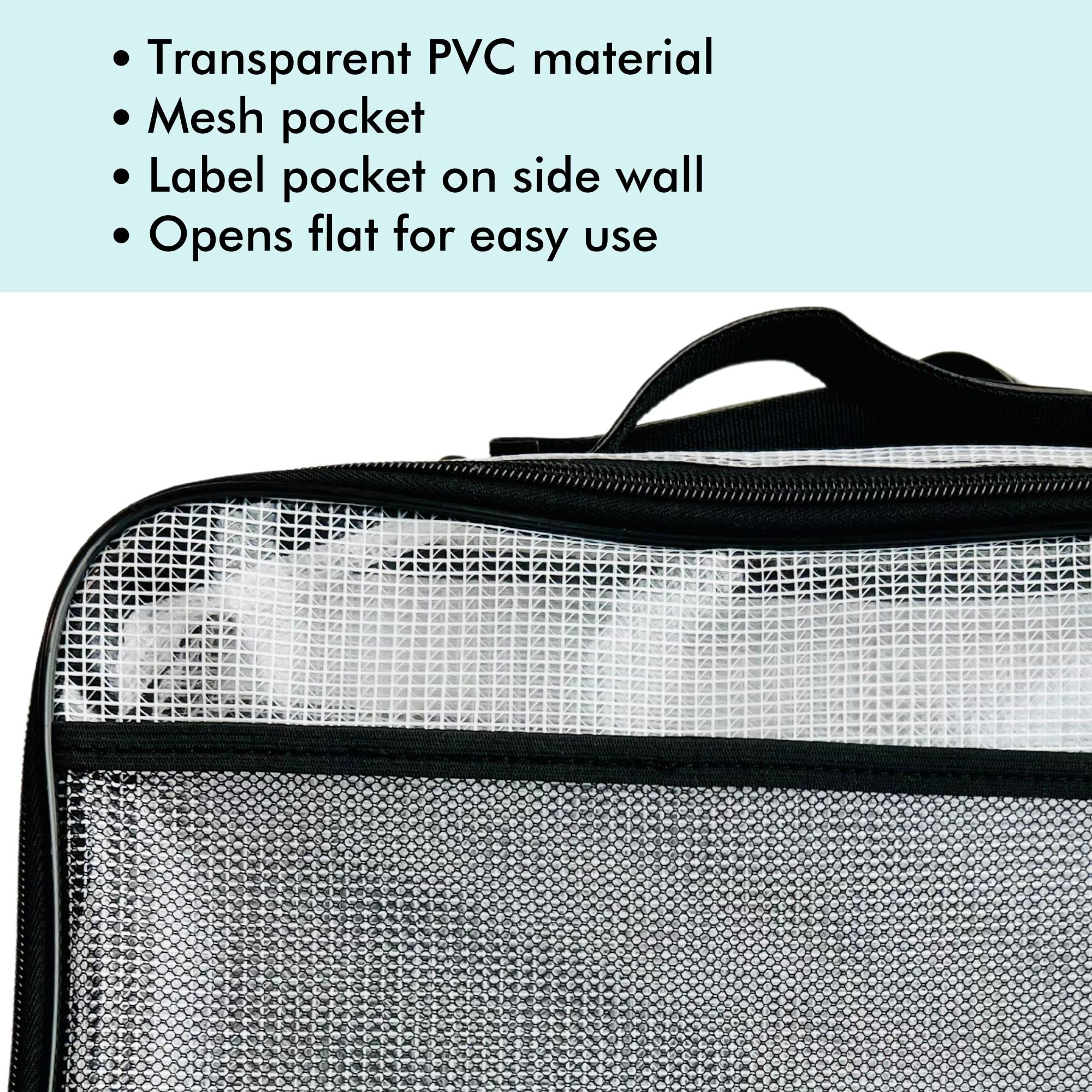 Happibox 4Pc Large Mesh Storage Bag For Board Games, Puzzles, Toys, Supplies, Zippered Bags For Organization Compatible With Leg