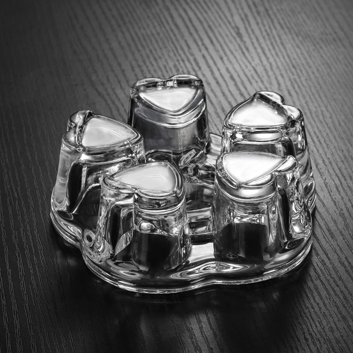 Cnglass Glass Tea Warmer,Universal Heart Shaped Glass Teapot Wramer