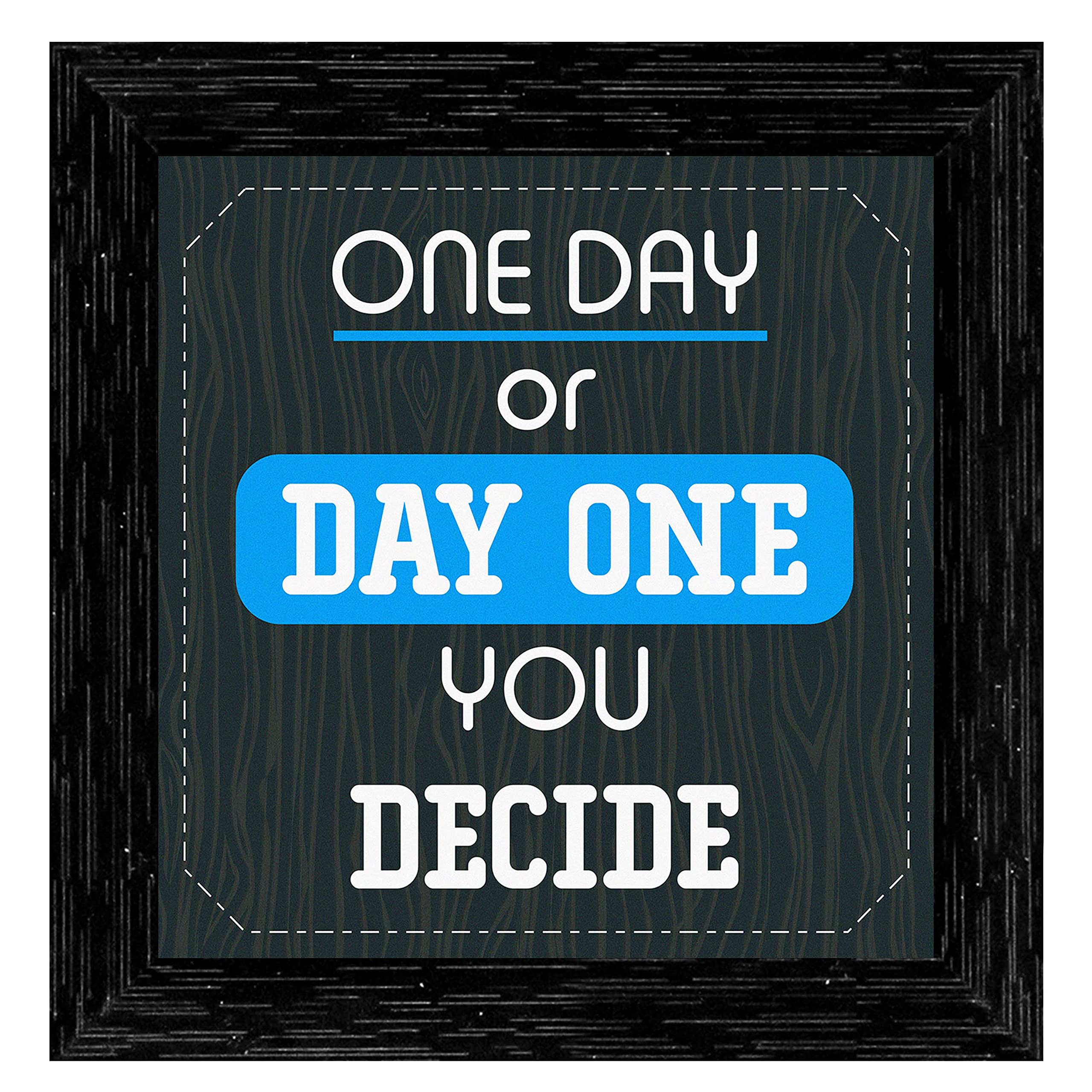 Indianara Set of 5 Motivational Quotes Framed Wall Hanging Laminated Paintings Matt Art Prints 9.5 inch x 9.5 inch each without