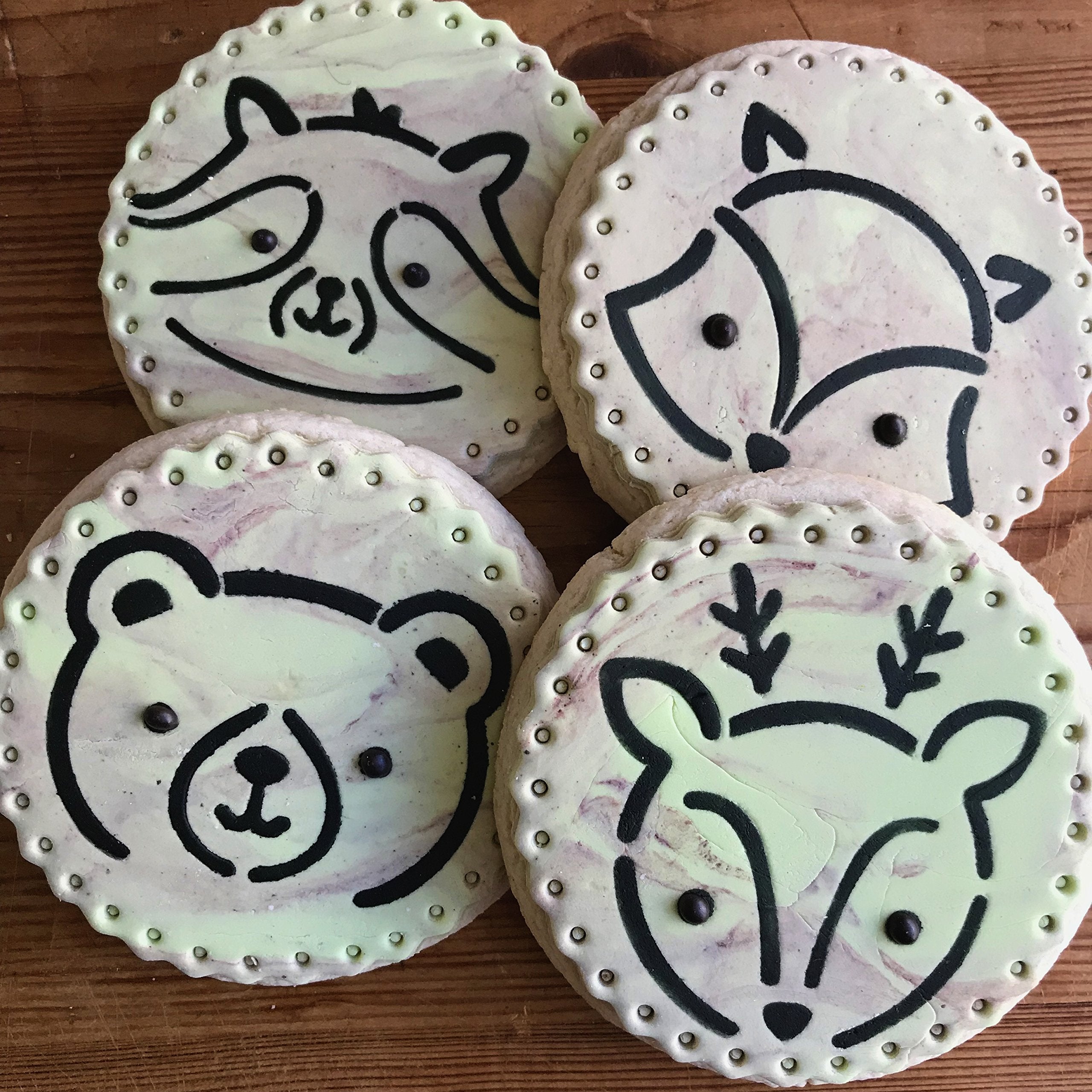 Large Baby Woodland Animals Cookie Stencil Set C1019 By Designer Stencils