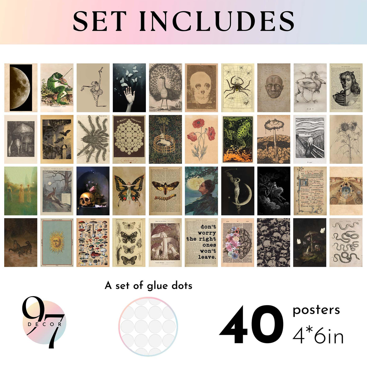 97 Decor Vintage Posters For Room Aesthetic - 40Pcs Vintage Art Wall C ...