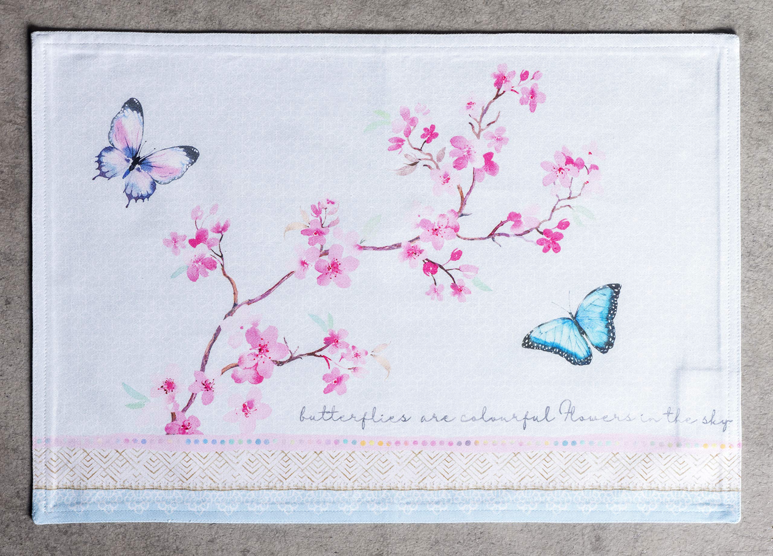 Maison D ' Hermine Cloth Placemat 100% Cotton Set Of 4 Decorative Washable Place Mats Table Placemat, Dining, Kitchen, Parties &