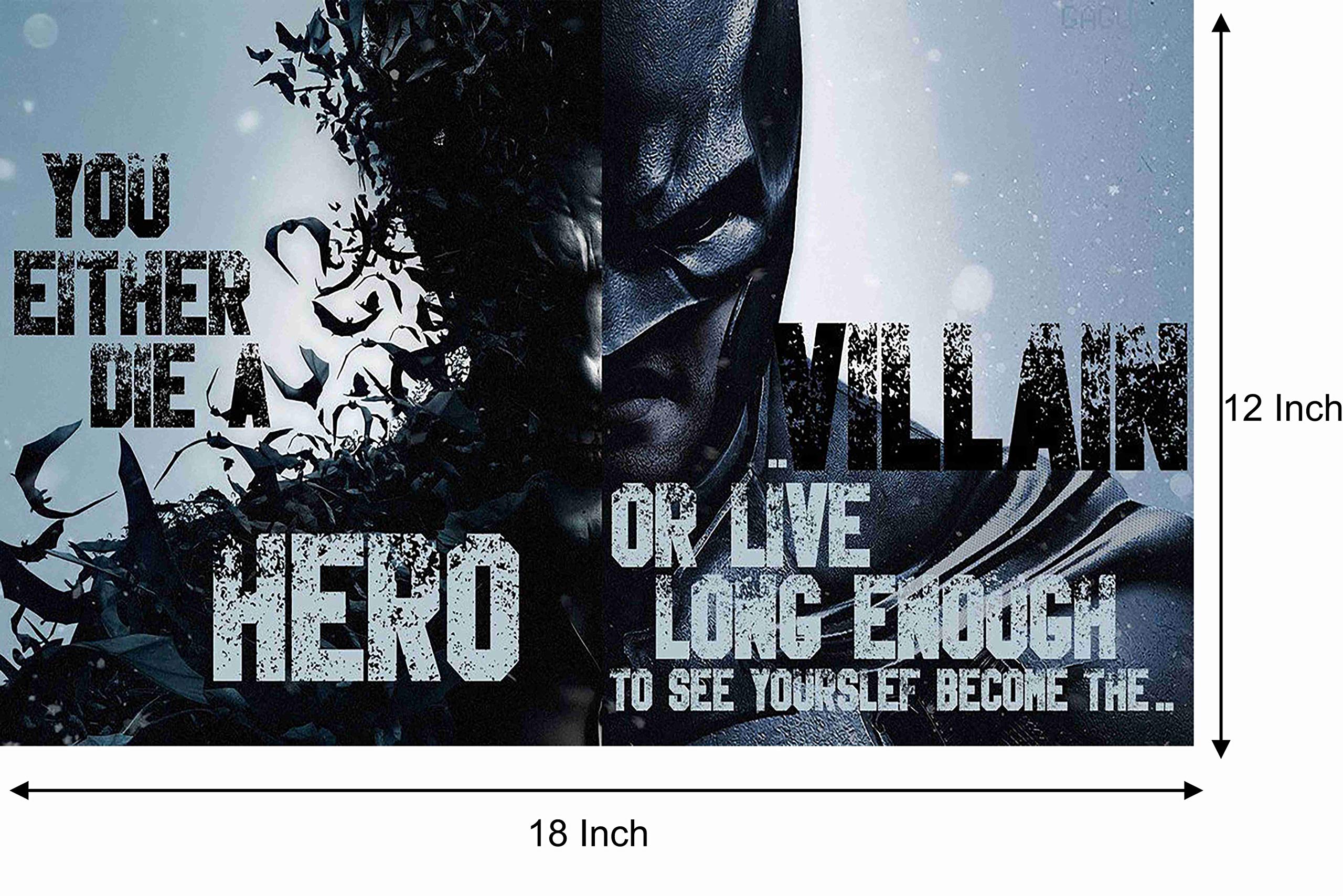 BALDAU PRINTS Batman Combo Poster Set of 4 Posters (Gloss Laminated, 12X18 Inch, 300 GSM) M2