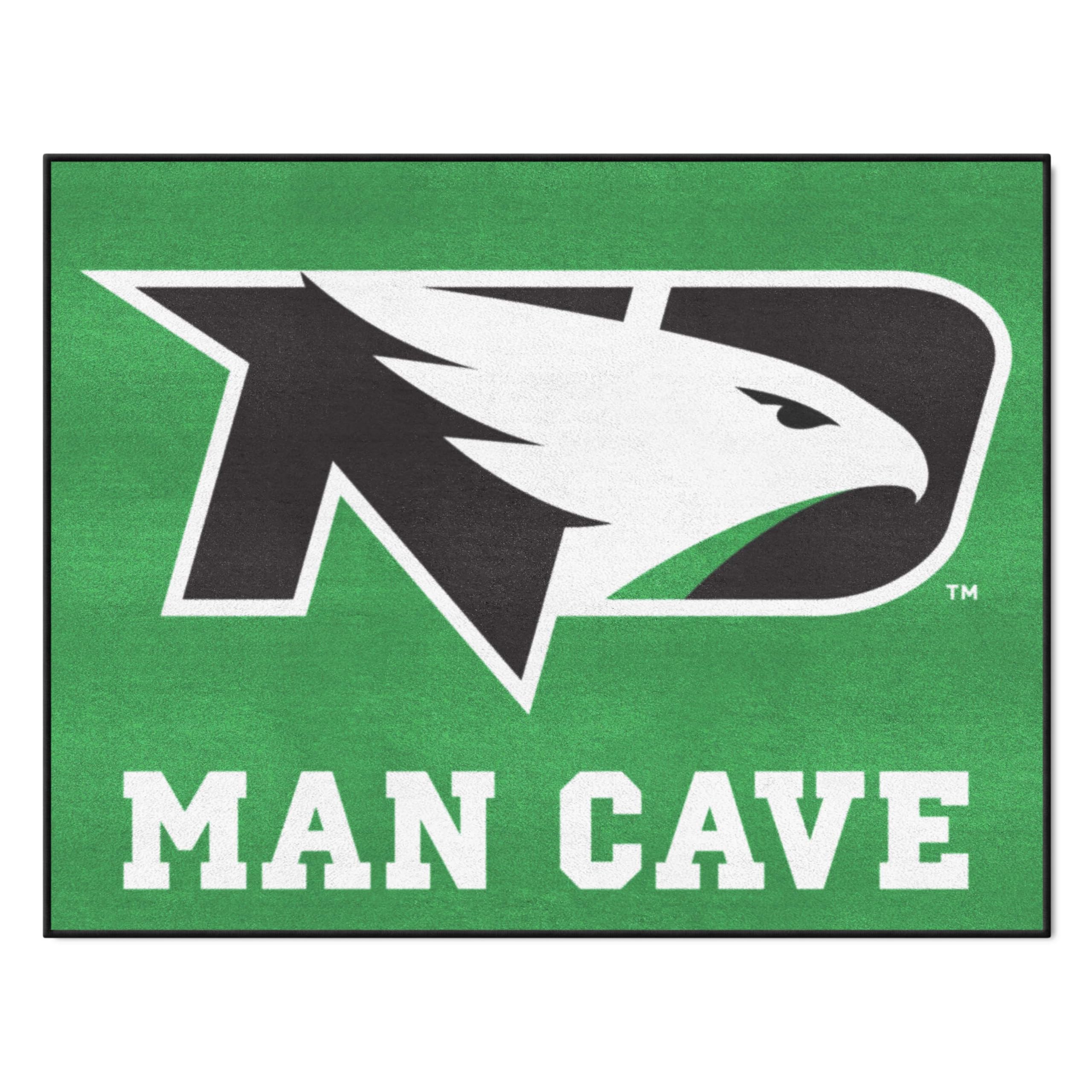 FANMATS 21683 University of North Dakota All-Star Mat - Man Cave | Green | 33.75x42.5 | ND Hawk Primary Logo