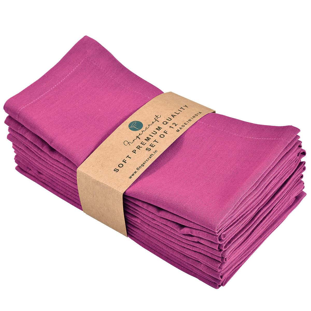 Fingercraft Dinner Cloth Napkins, Cotton Linen Blend Fabric 12 Pack Easter Special, Premium Quality, Mitered Corners For Every D
