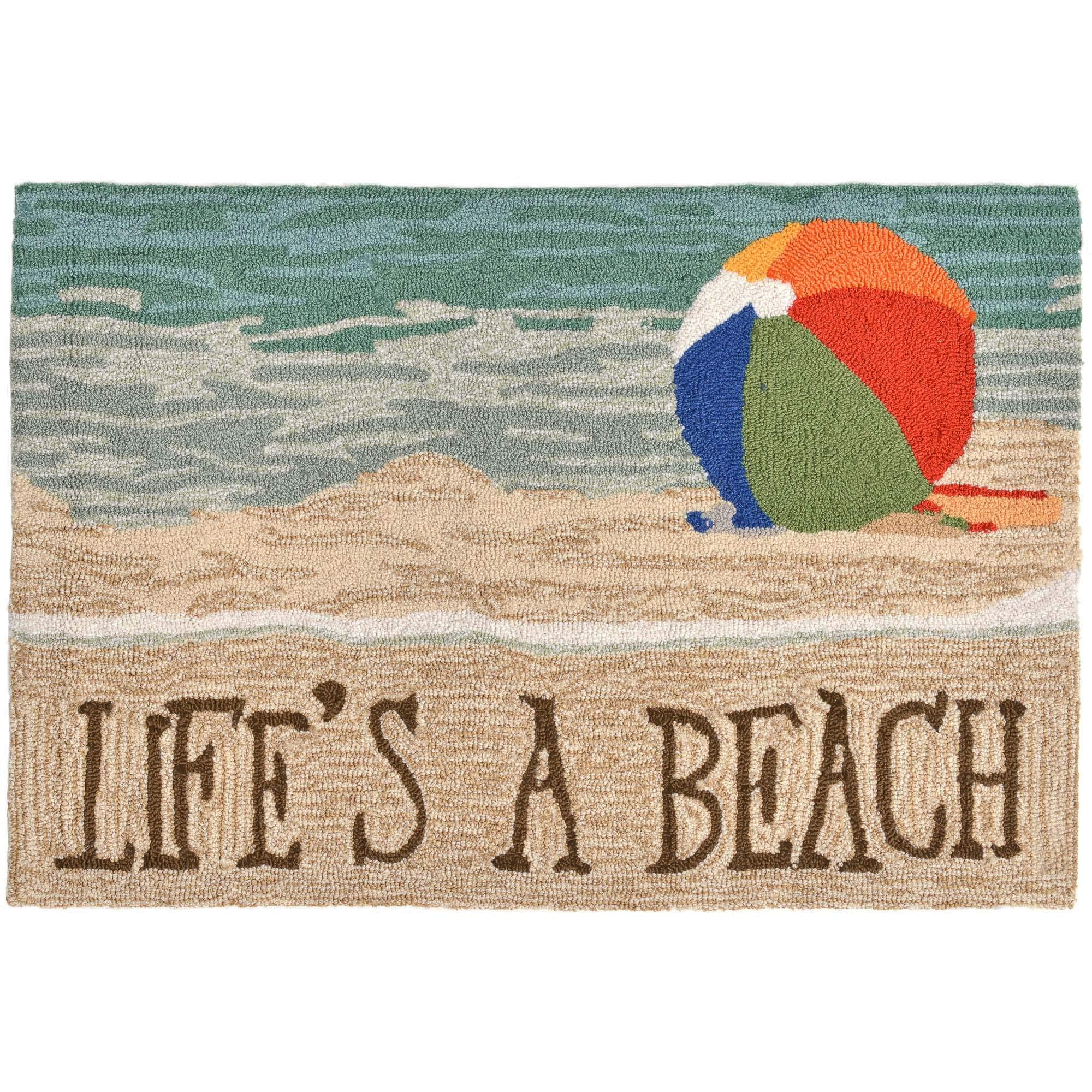 Liora Manne Frontporch Indoor Outdoor Rug - Novelty Design, Hand Hooked, Weather Resistant, UV Stabilized, Foyers, Porches, Pati