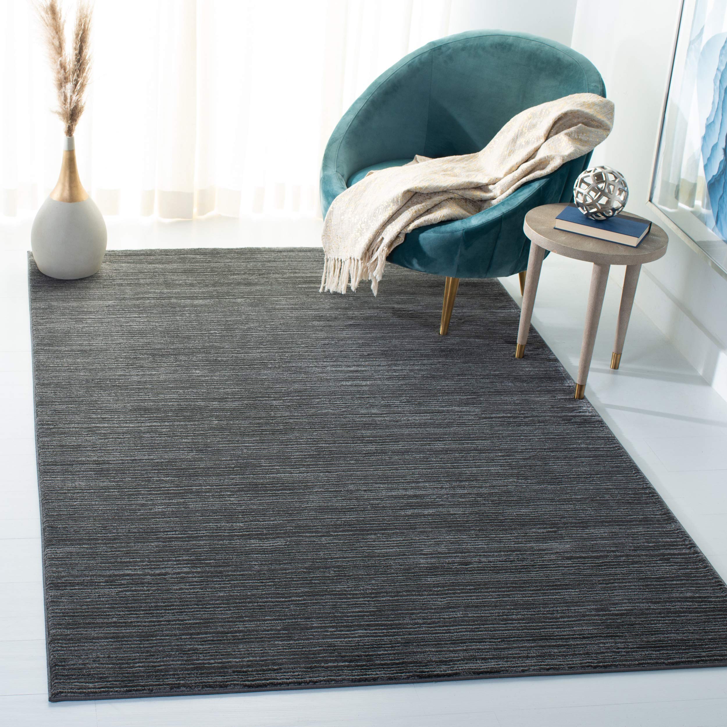 SAFAVIEH Vision Collection Area Rug - 10 x 14, Grey, Modern Ombre Tonal Chic Design, Non-Shedding & Easy Care, Ideal for High 