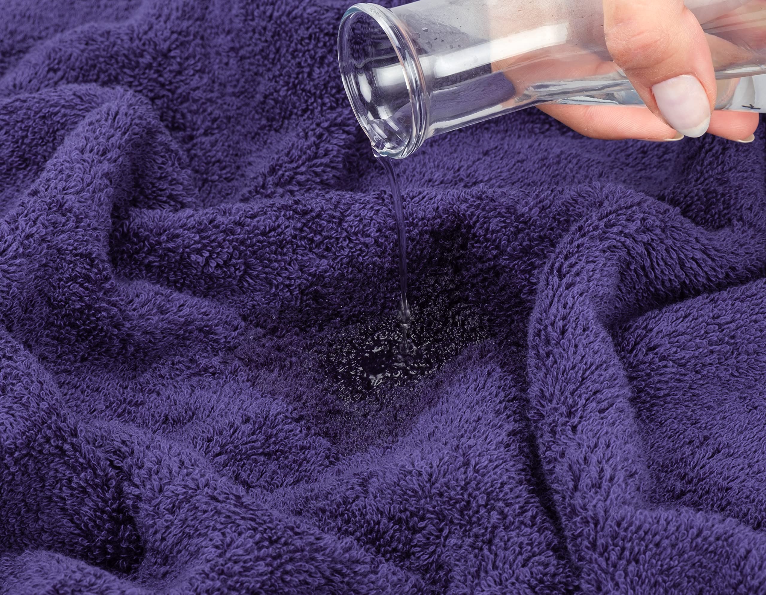 American Soft Linen Luxury 3 Piece Towel Sets  1 Bath Towel 1 Hand Towel 1 Washcloth  100% Turkish Cotton Towels for Bathroom  Purple Towel Set