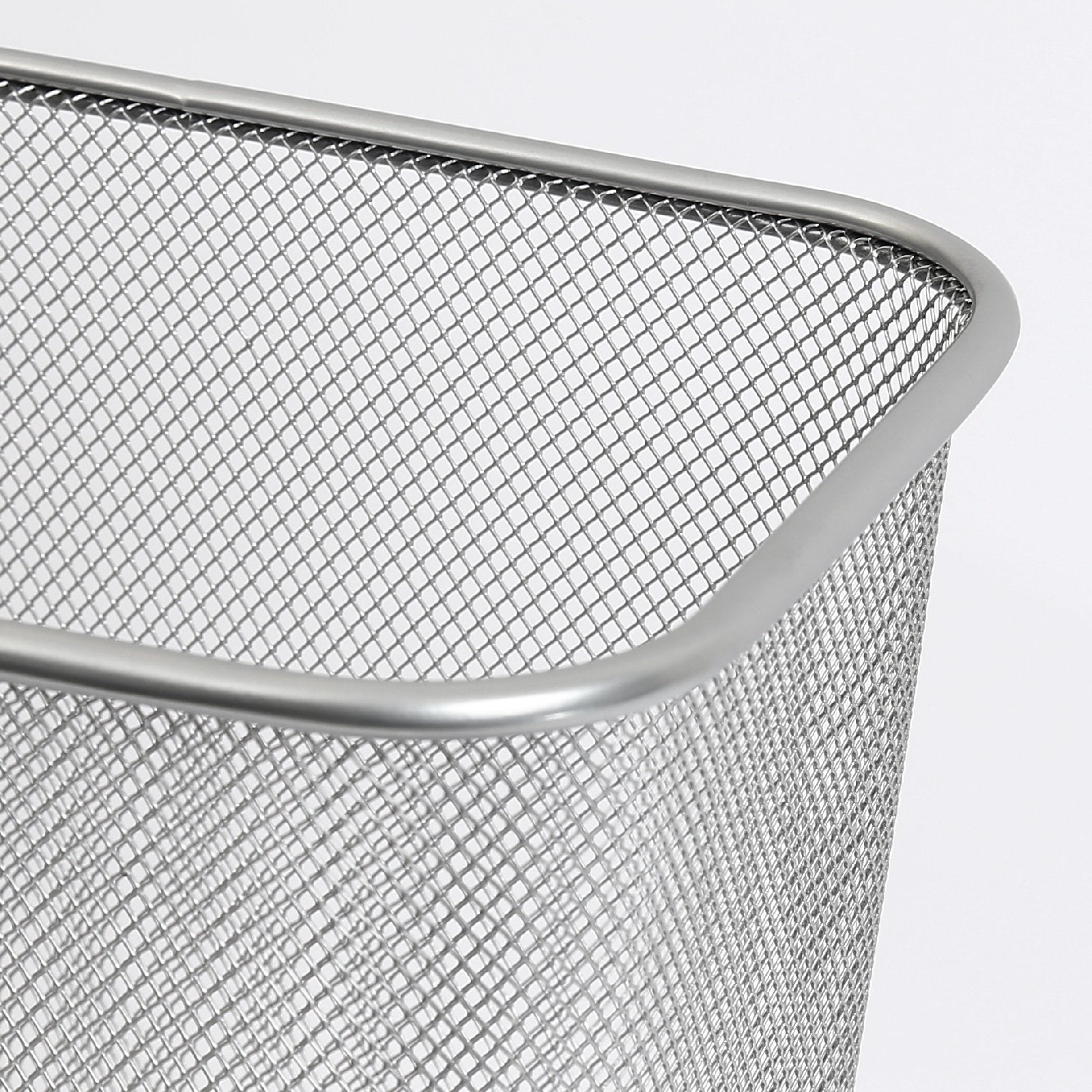 Ybm Home Mesh Wastebasket Trash Can For Home And Office Workspace, Metal Office Trash Can Rectangular-Shaped, 3.5 Gallon (2 Pack