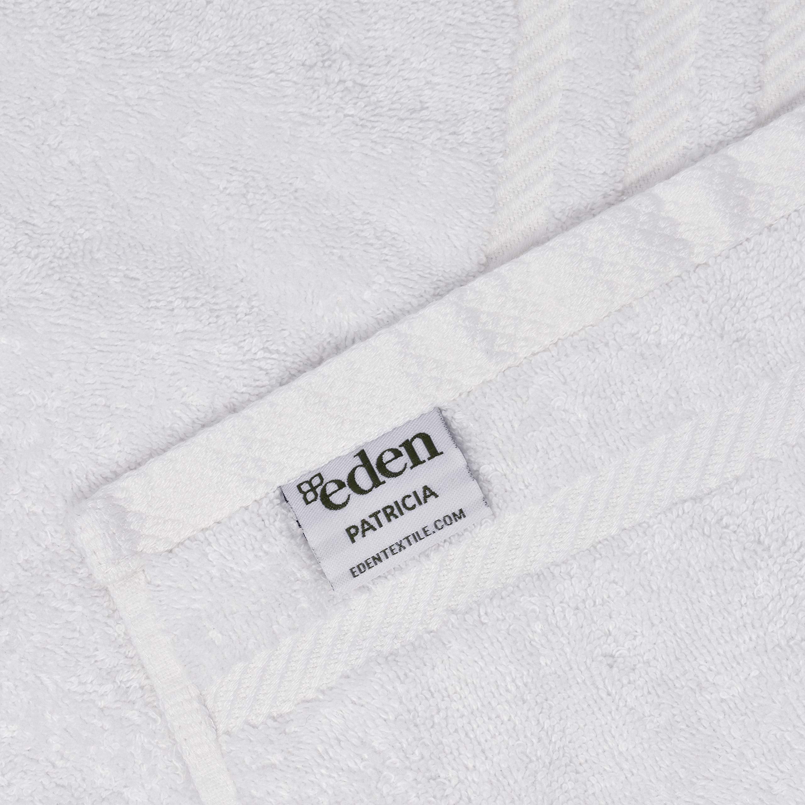 Eden Textile Hotel Bath Towel Set For Airbnb, Inns And Spas, Soft And Durable, 100% Cotton In White Patricia Set Of 4 Bath Towel