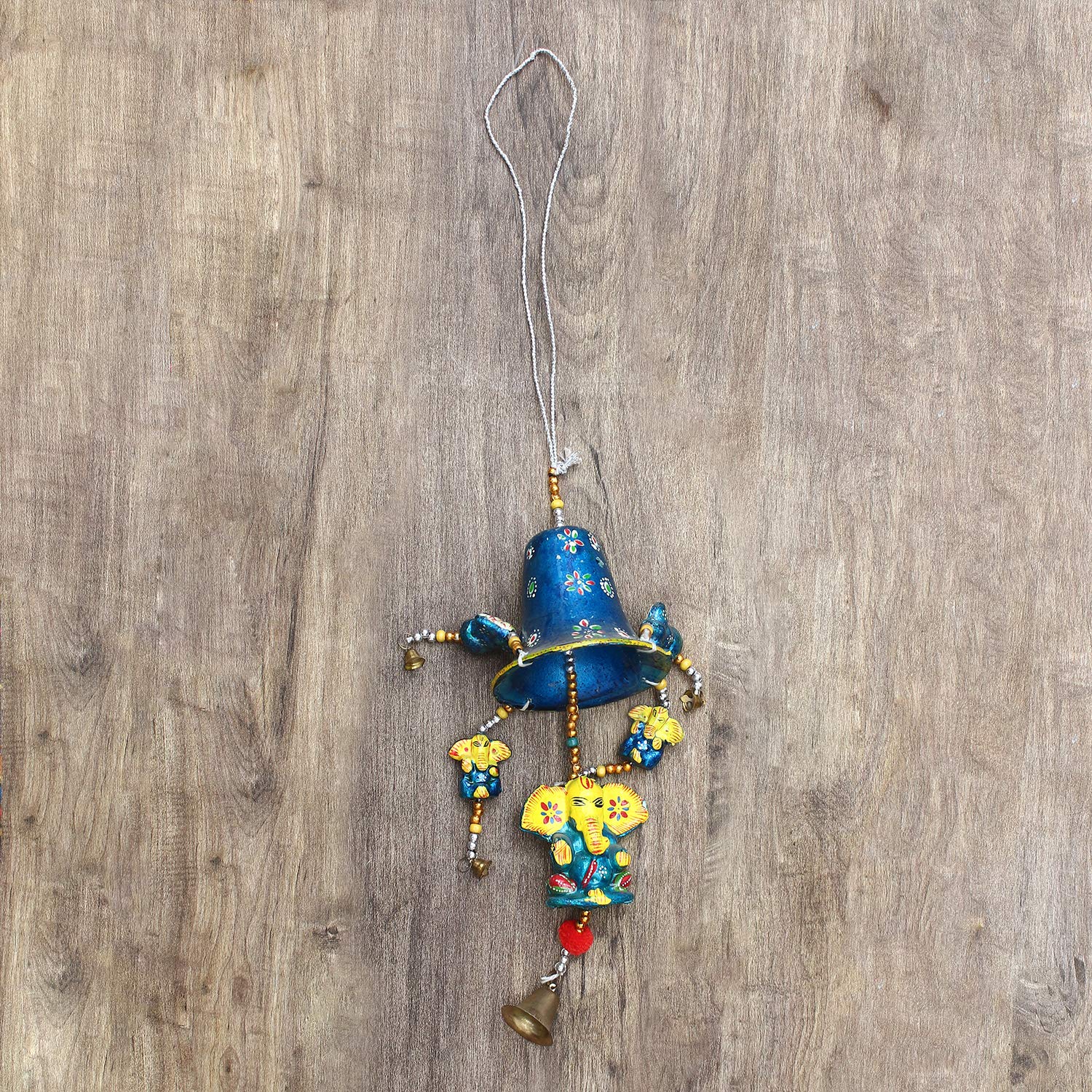 eCraftIndia Handcrafted Decorative Lord Ganesha Wall/Door/Window Hanging Bells