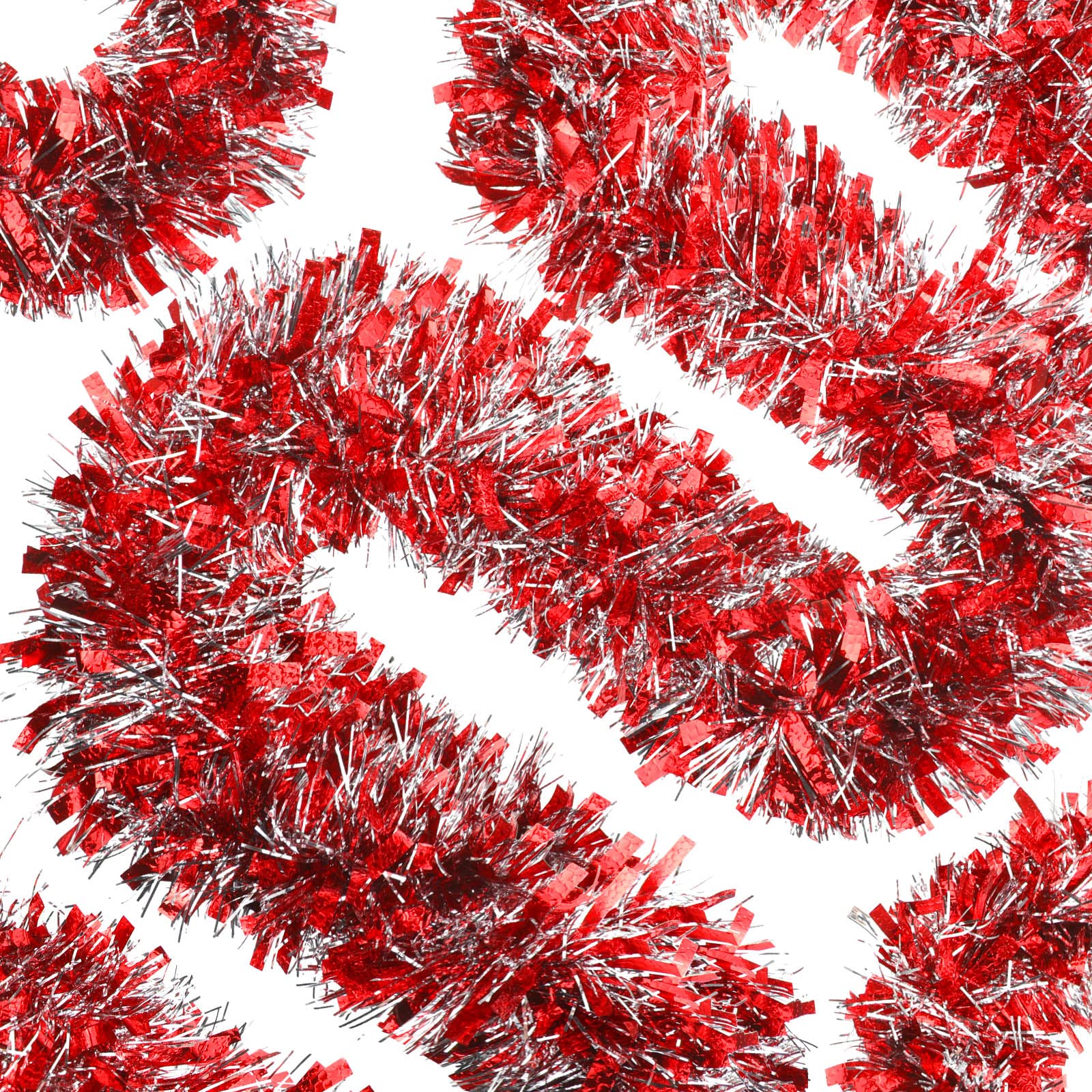 Geosar 26.2 Feet Christmas Tinsel Garland Decoration Metallic Tinsel Twist Garland Halloween Christmas Tree Artificial Hanging O