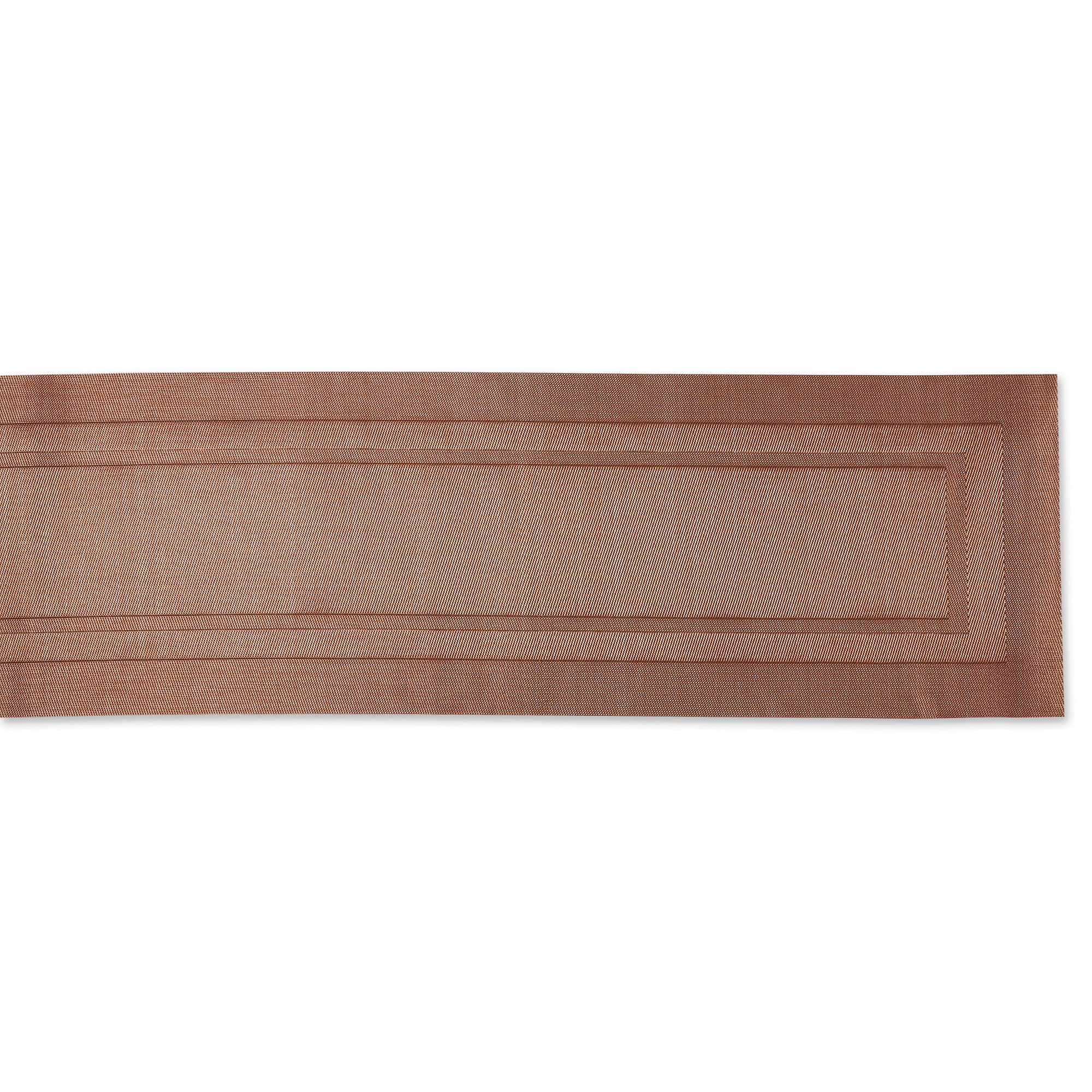 Dii Pvc Tabletop Collection Woven Indoor/Outdoor, Table Runner, 14X72, Cinnamon