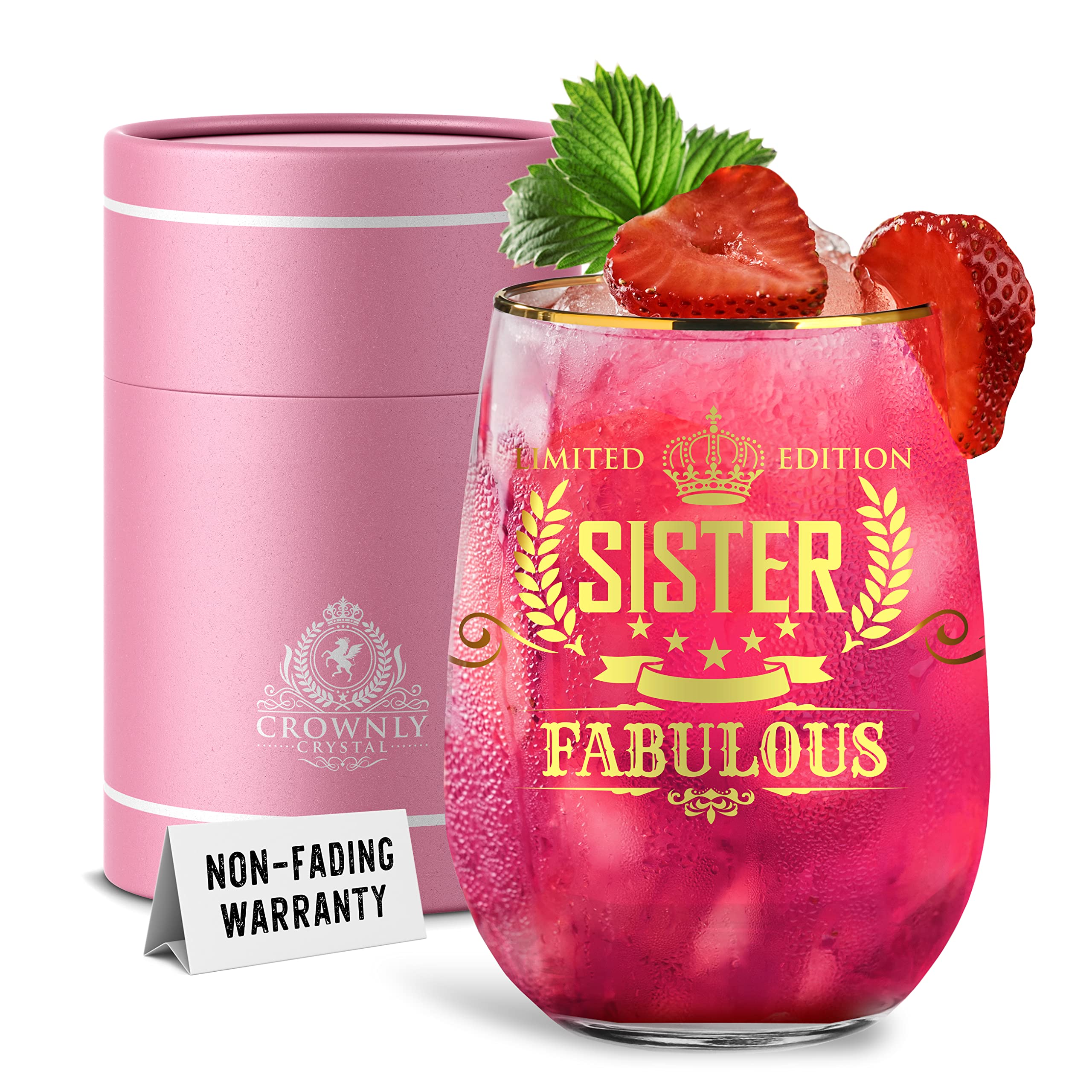 KiesAgift gold gifts for Sister from Sister Personalised gifts for Her glass gifts for Sister from Brother christmas gifts Big Sister gifts Best Friend Birthday gifts Sister Birthday gifts for Her