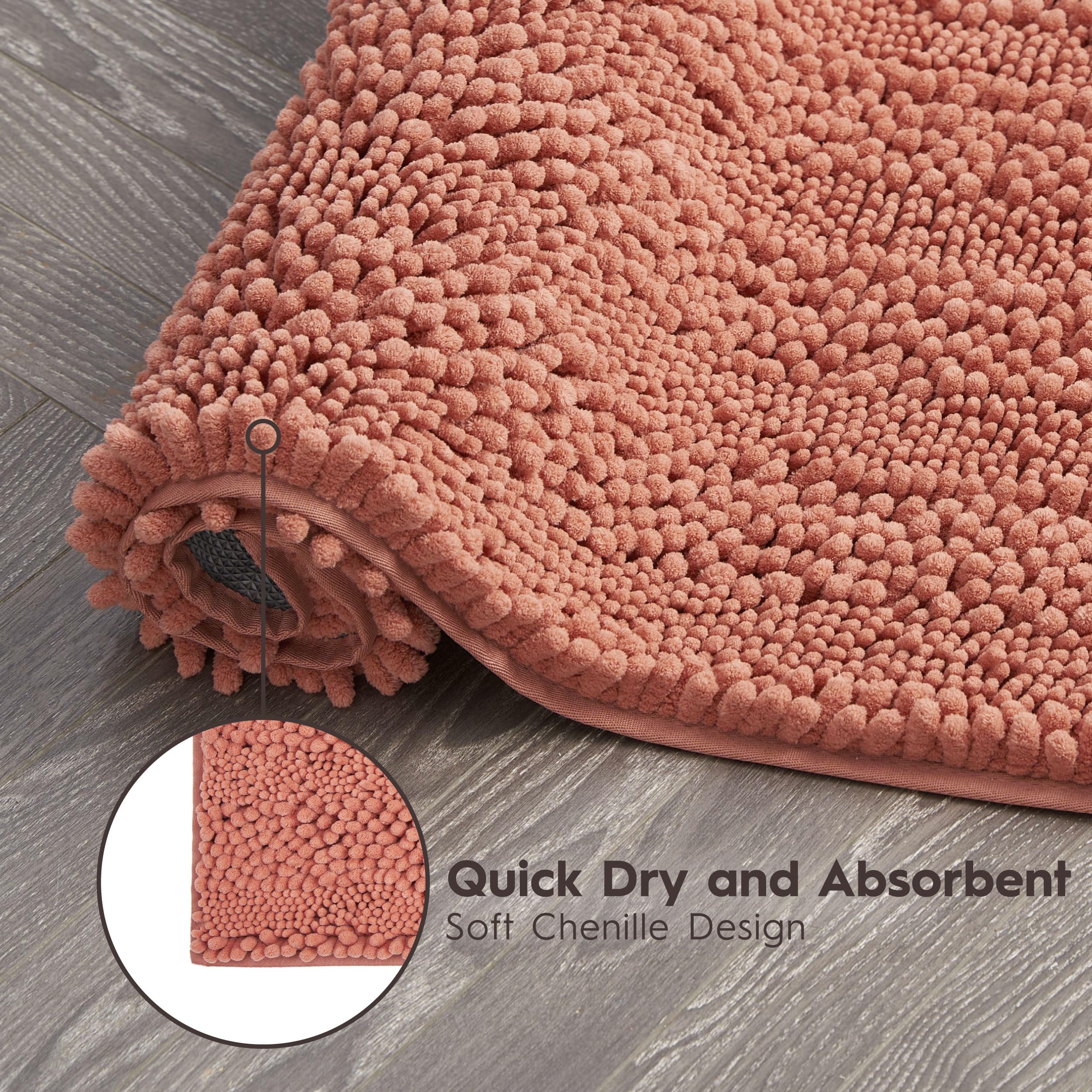 Laura Ashley - Astor Chenille Bath Mats | Set Of 2| 100% Polyester | Premium Bathroom D  Cor | Machine Washable | Tpr Backing |