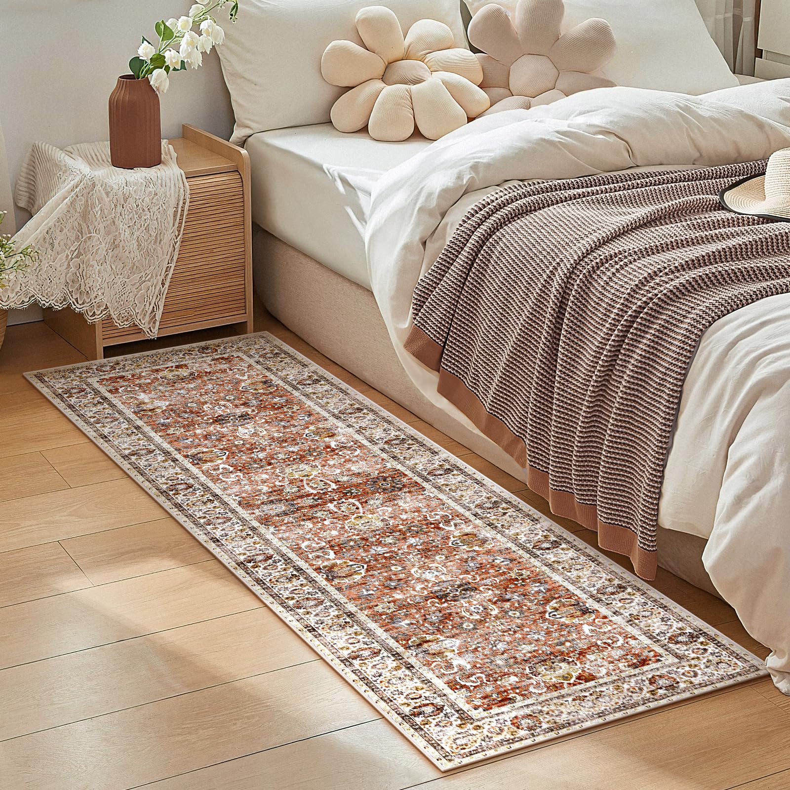 Deerly 2x3 Entry Rugs Small Area Rugs for Bedroom Living Room Bathroom Kitchen, Small Soft Rugs Low Pile Non-Slip Rubber Backing
