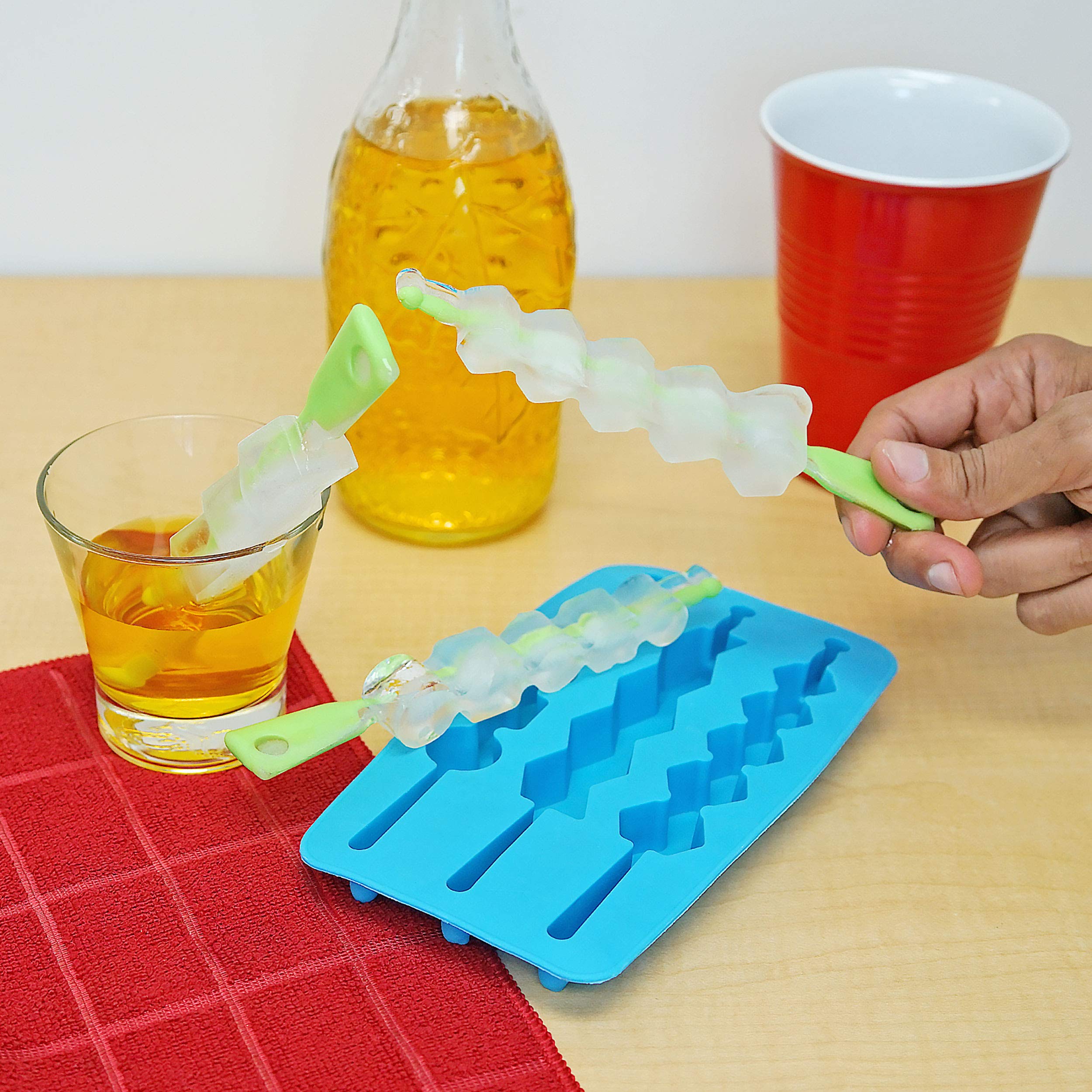 Fairly Odd Novelties Kabob Ice Cube Tray With Stir Sticks (Skewers)