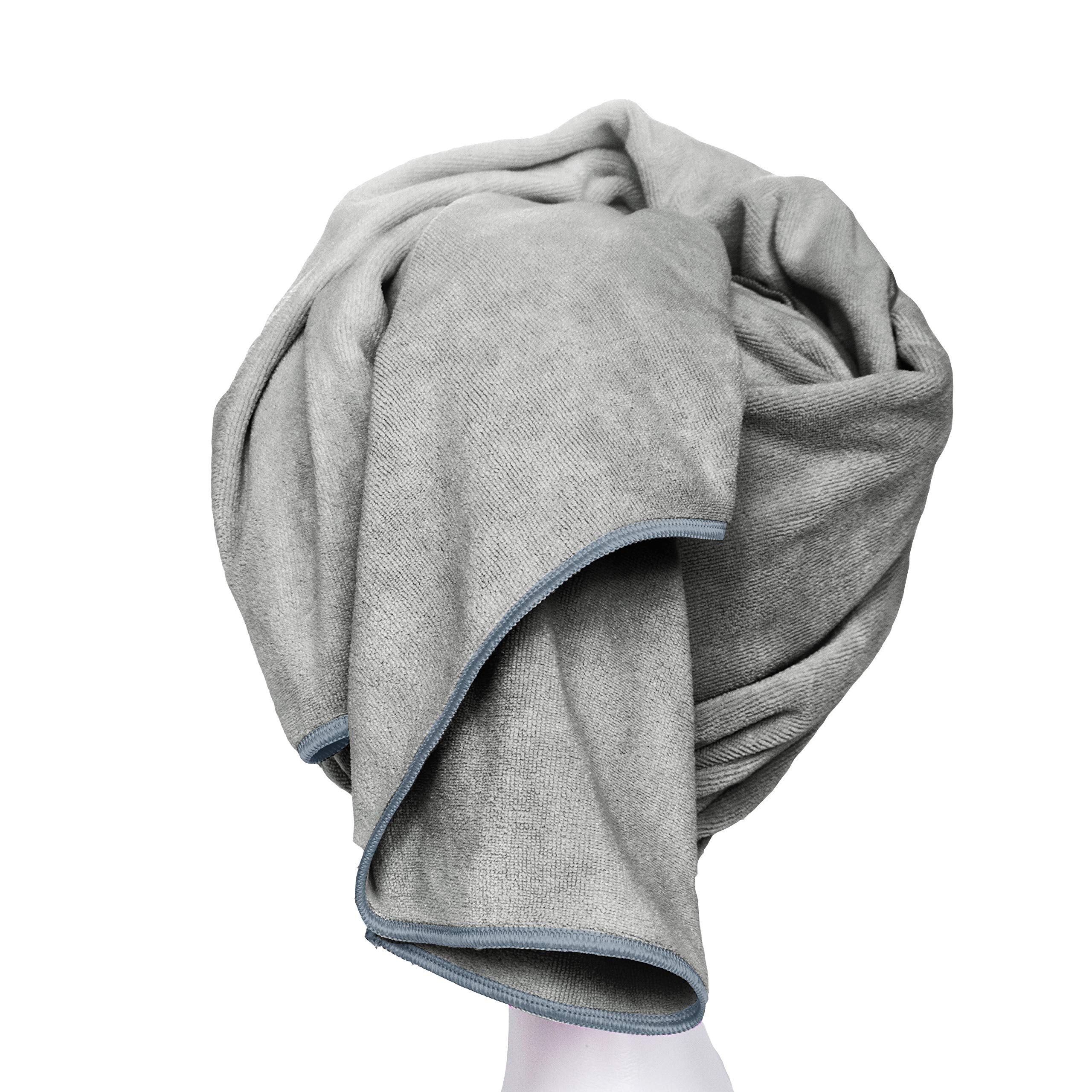TANCANO Microfiber Towel for Curly Hair Large Anti Frizz Super Absorbent Hair Towel 23.6''x47'' Fast Hair Drying Towel Hair Wrap
