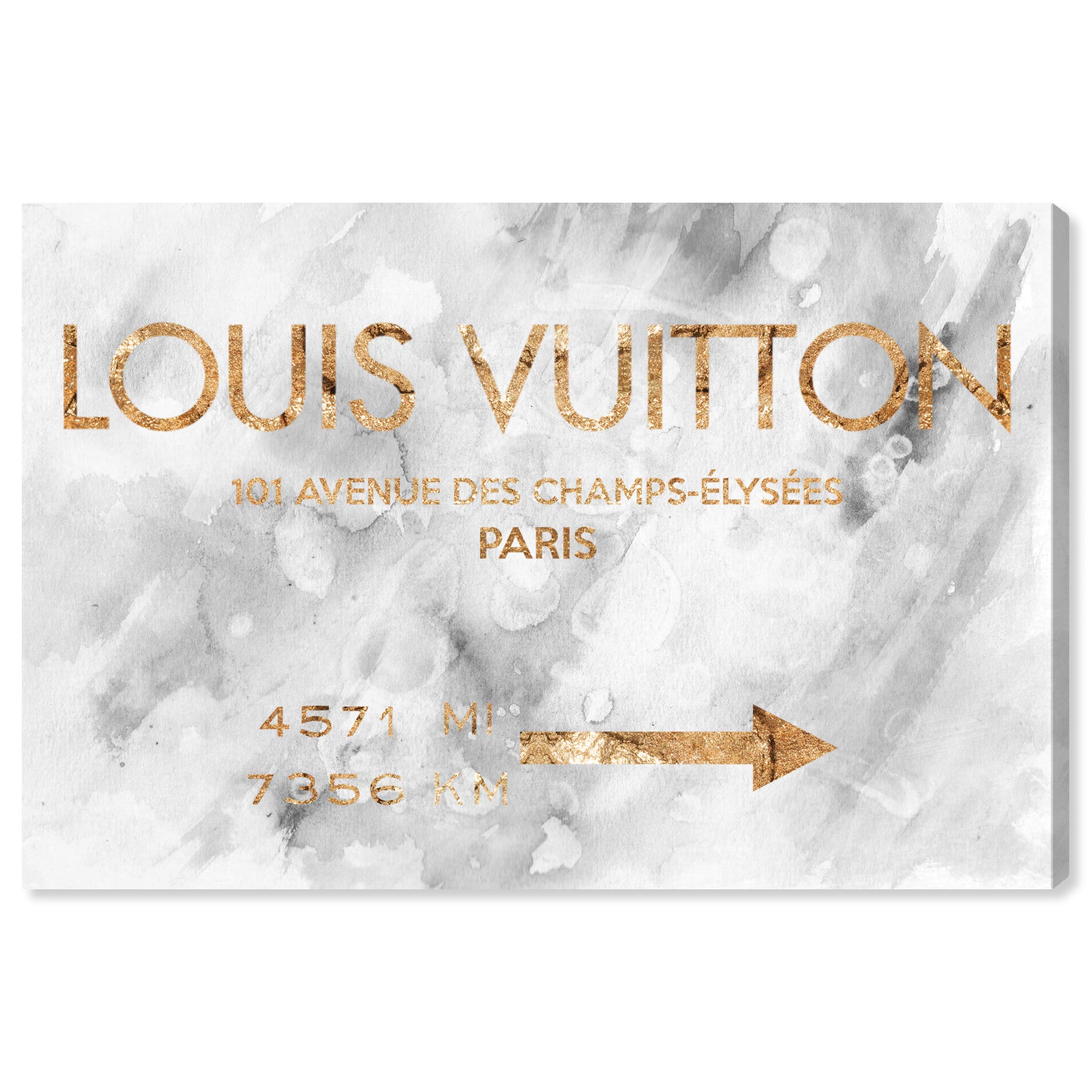 The Oliver Gal Artist Co. Fashion And Glam Contemporary Wrapped Canvas Wall Art Parisian Road Sign Living Room Bedroom And Bathr