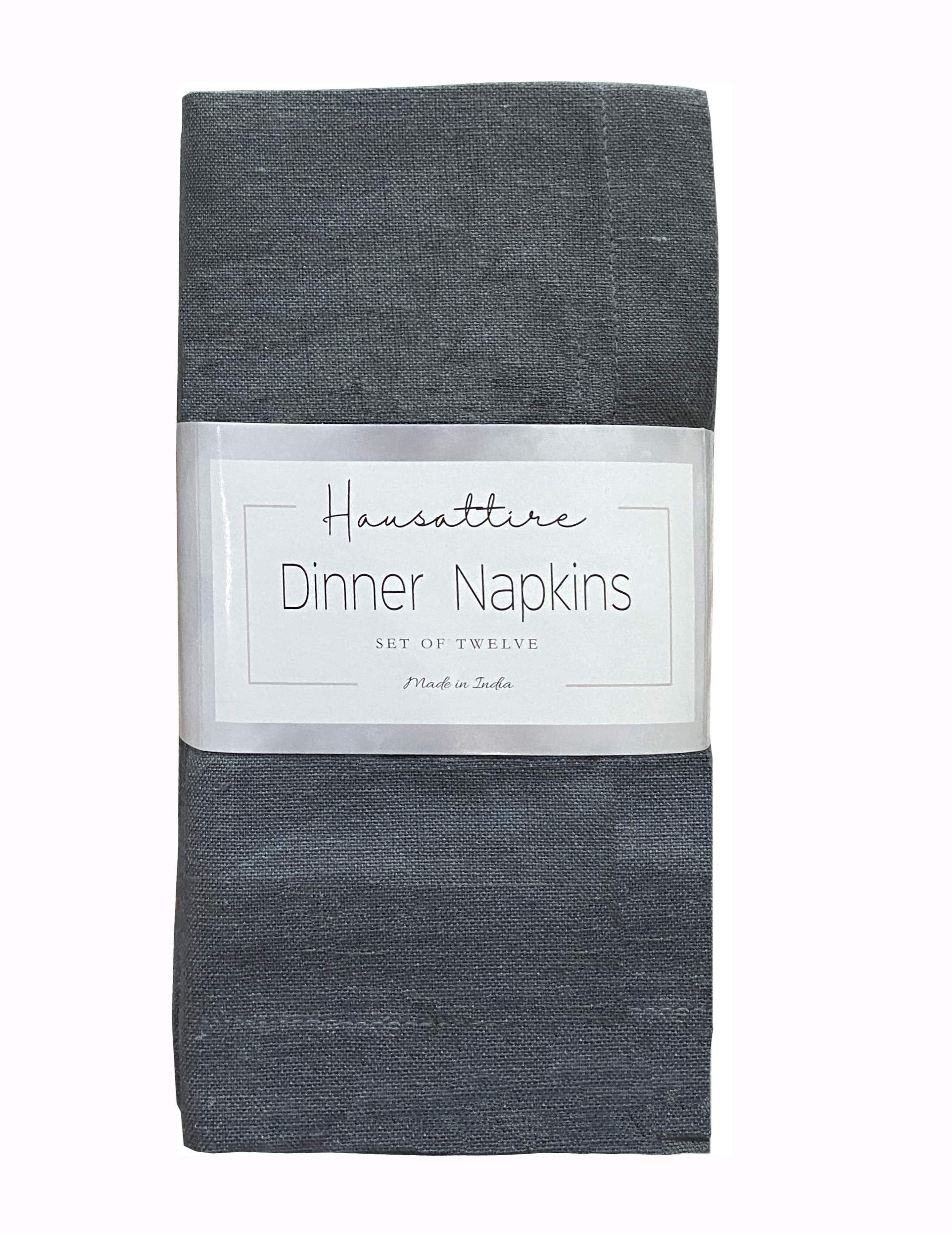 Hausattire Reusable Napkins Cloth Washable 100% Cotton 18X18 Inch Dinner Napkins|Table Napkins For Spring Easter Basket Decor |S