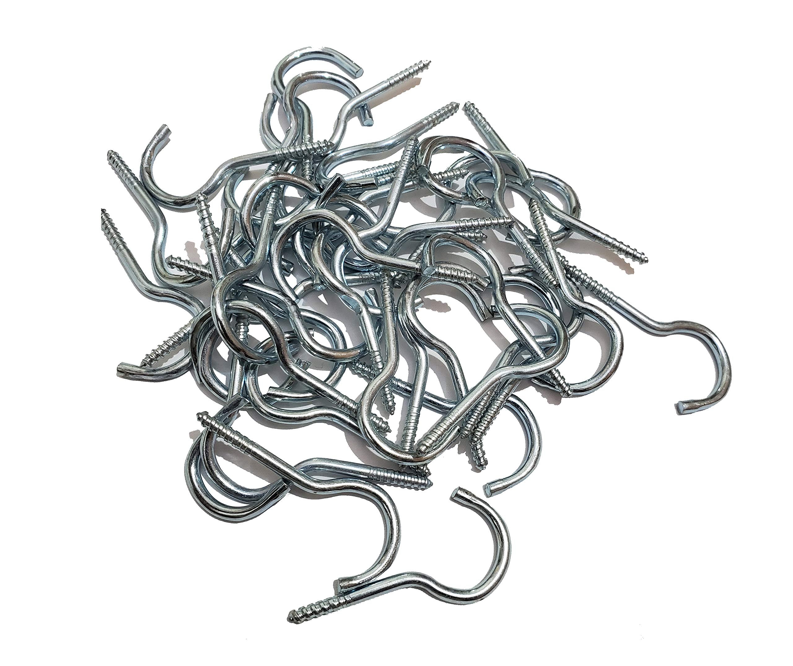Pure Source India Steel Cup 2 Inch Ceiling Hooks Holder, 12 Pieces