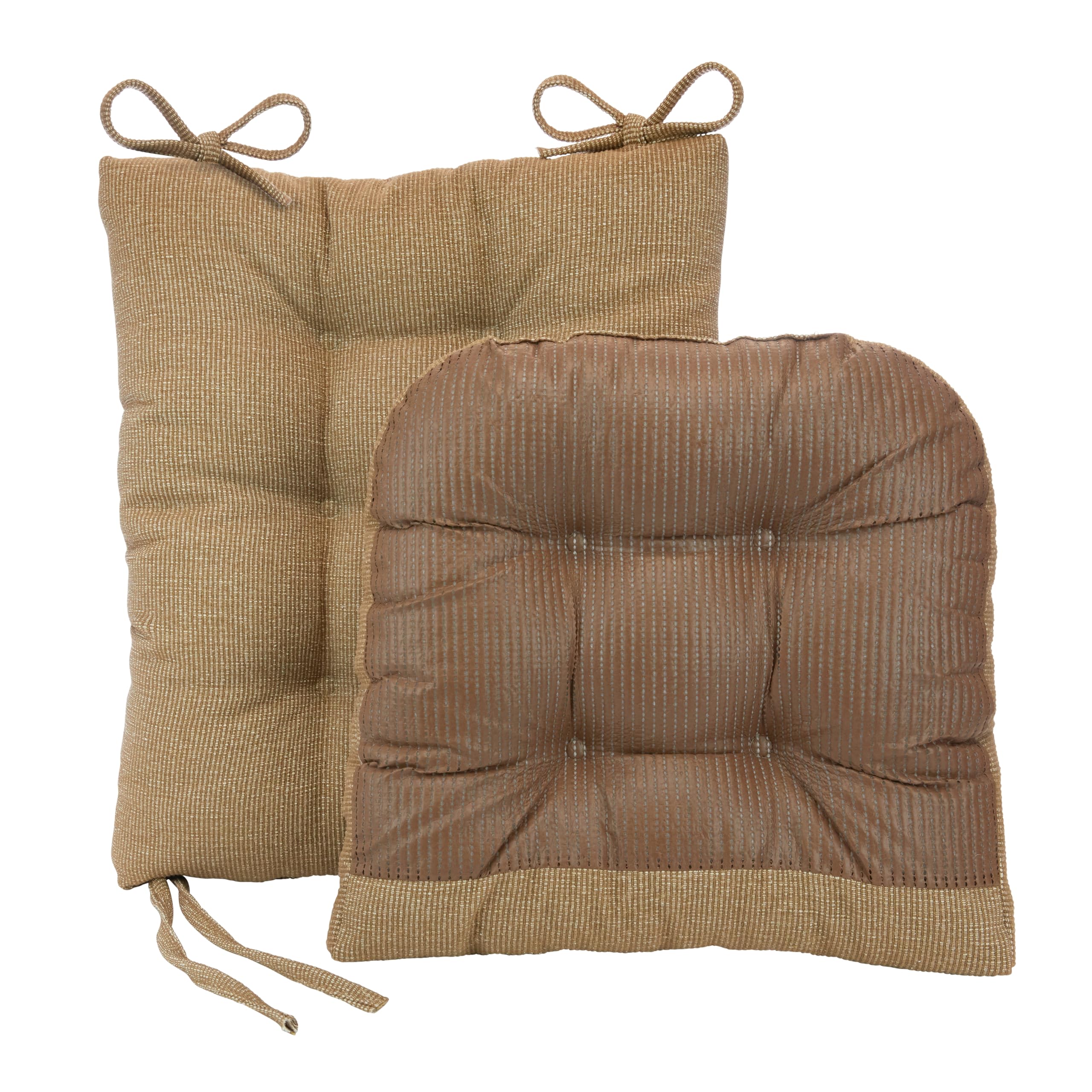 Klear Vu The Gripper Non-Slip Rocking Chair Cushion Thick, Includes Seat Pad & Back Pillow With Ties For Indoor Living Room Rock