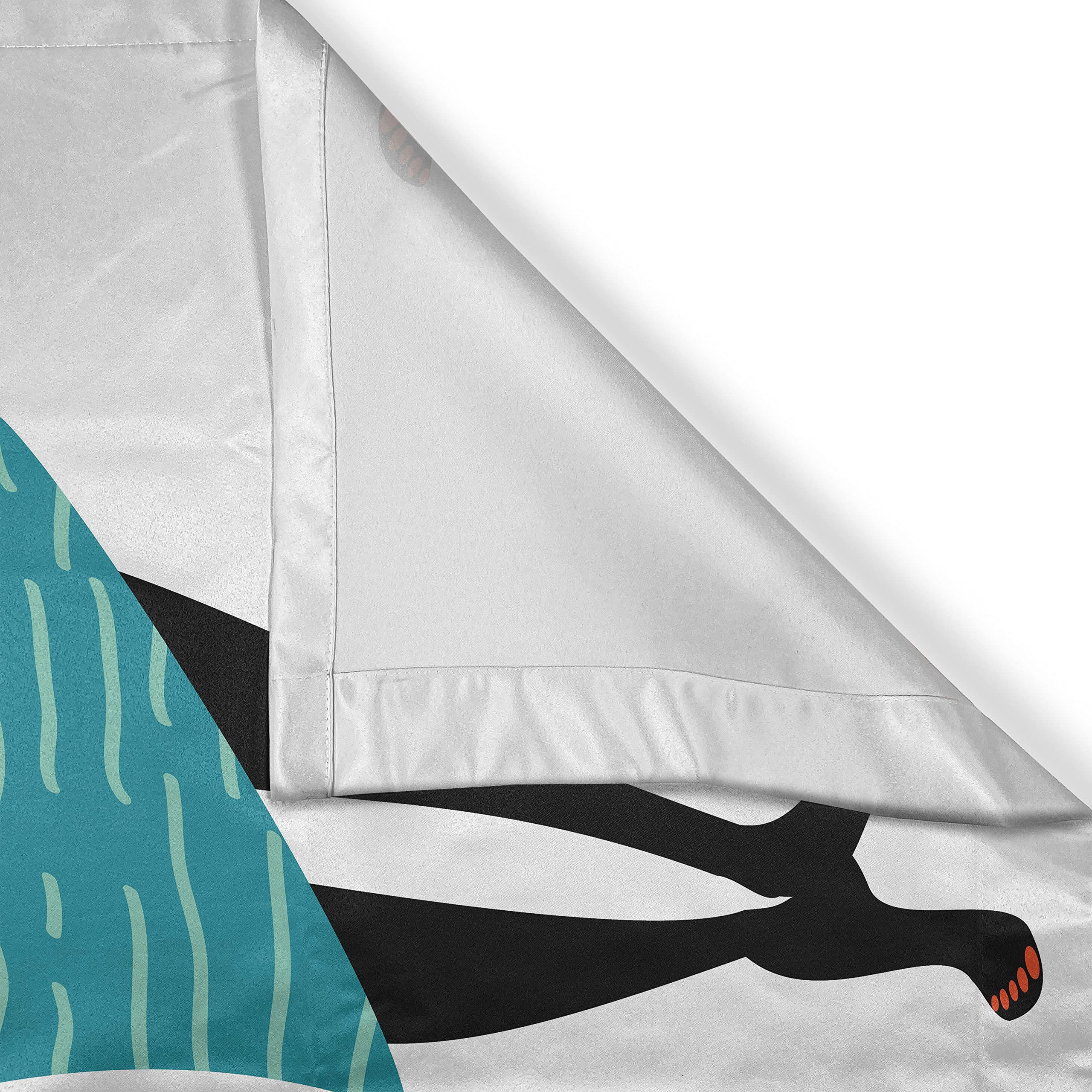 Ambesonne African Long Kitchen Curtains, Ladies in Traditional Costume Silhouettes Ethnicity Vintage Display, Two Panels Drapes