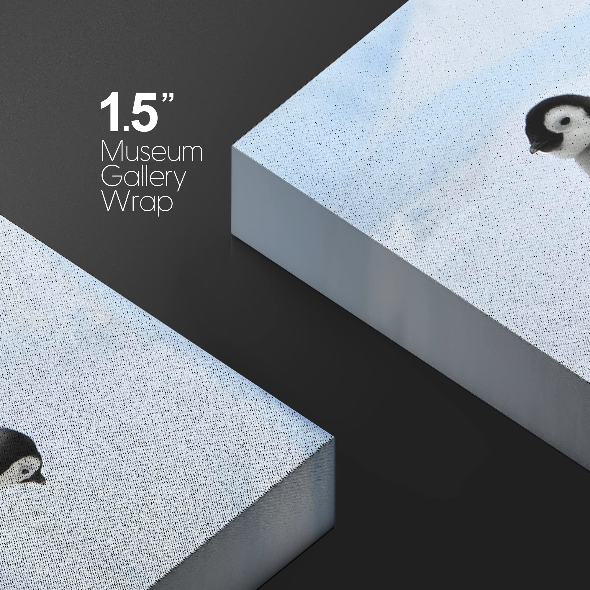 Wall26 - Canvas Wall Art - Little Penguins - Giclee Print Gallery Wrap Modern Home Art Ready To Hang - 12'' X 18''