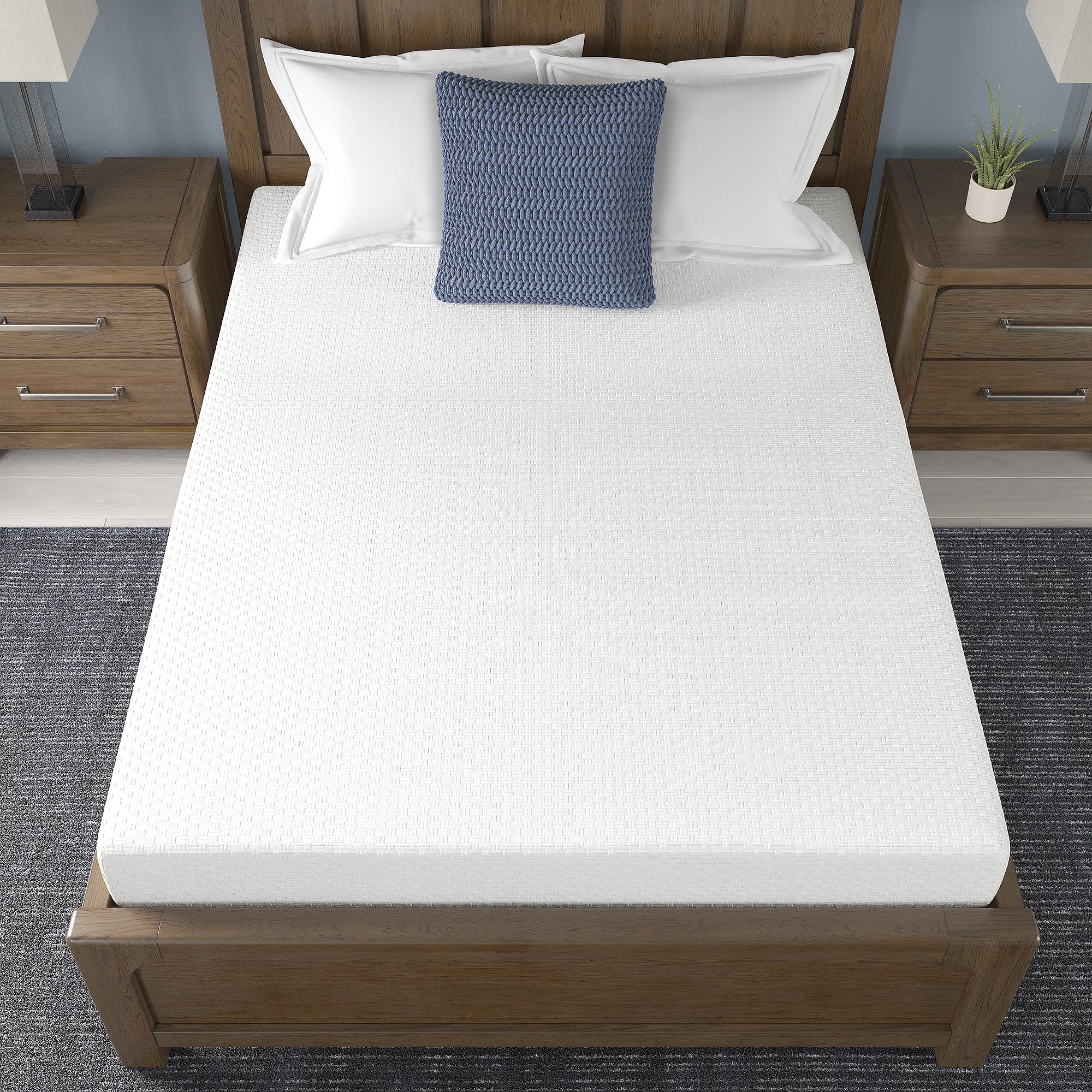 Signature Design By Ashley Twin Size Chime 8 Inch Medium Firm Memory Foam Mattress With Green Tea & Charcoal Extract