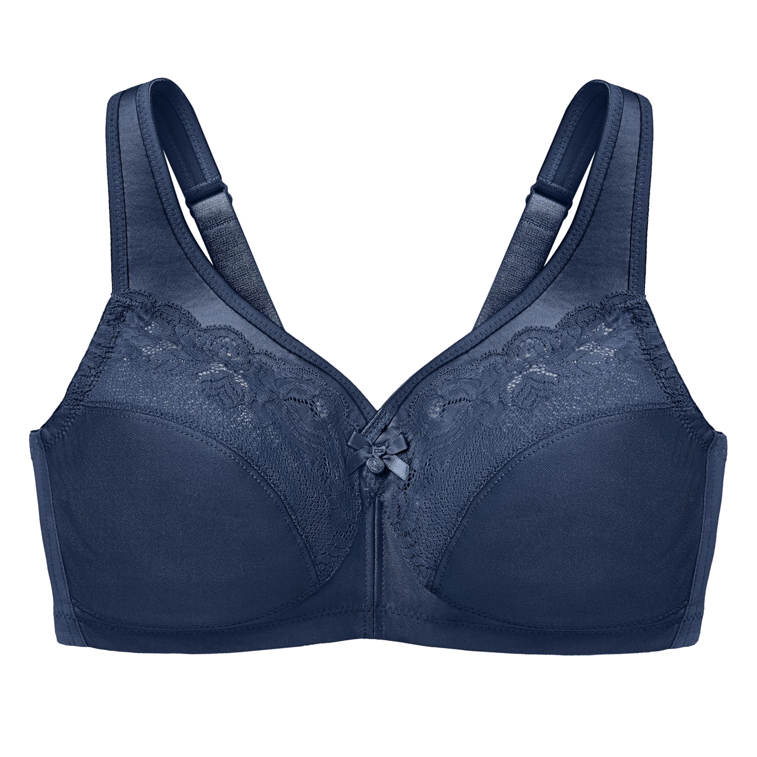 Glamorise Full Figure Plus Size Magiclift Minimizer Bra Wirefree 1003 Blue