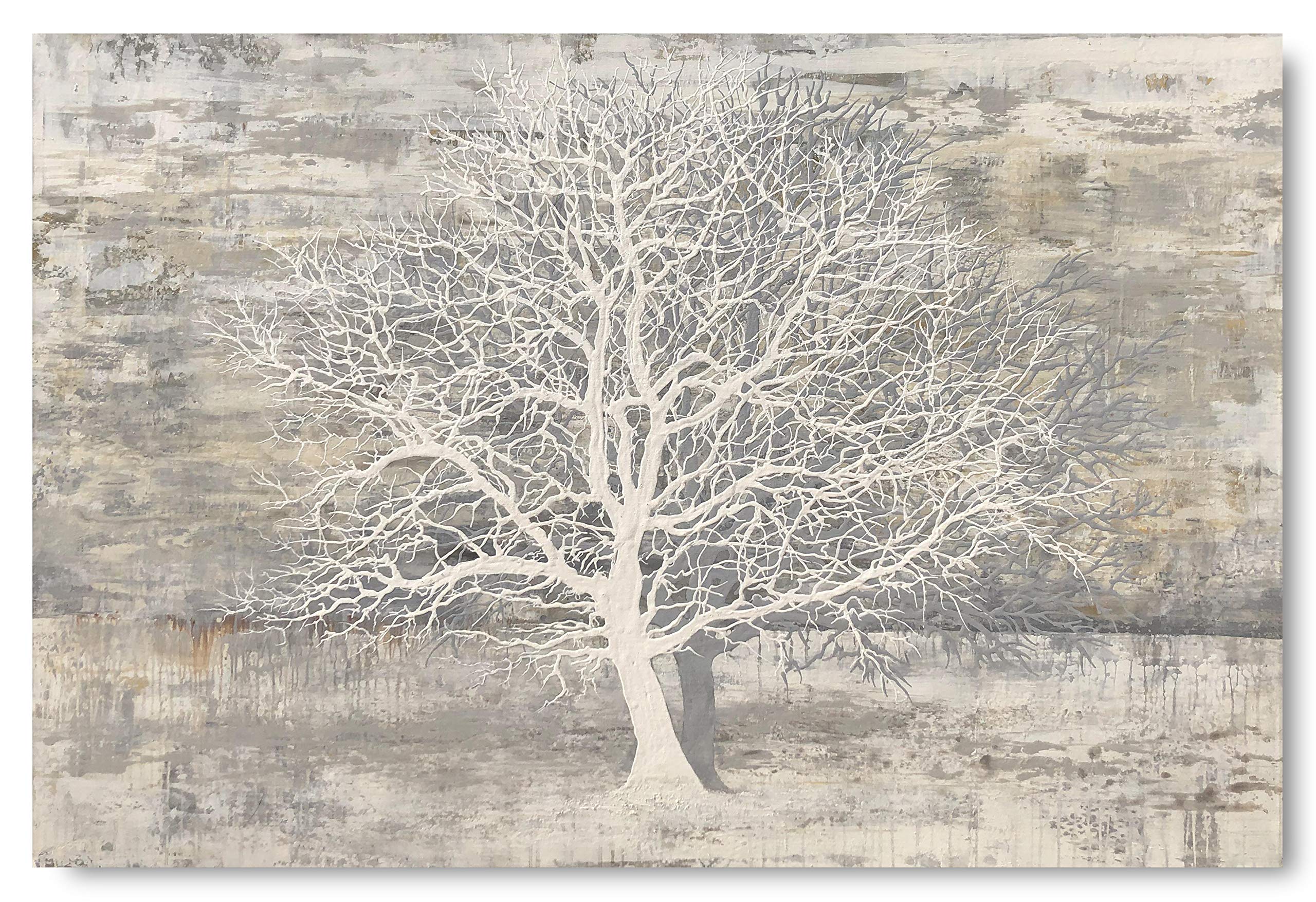 Yihui Arts Abstract Trees Painting Canvas Prints Wall Art Decor Framed - Large Modern Giclee Art Print On Canvas Ready To Hang F