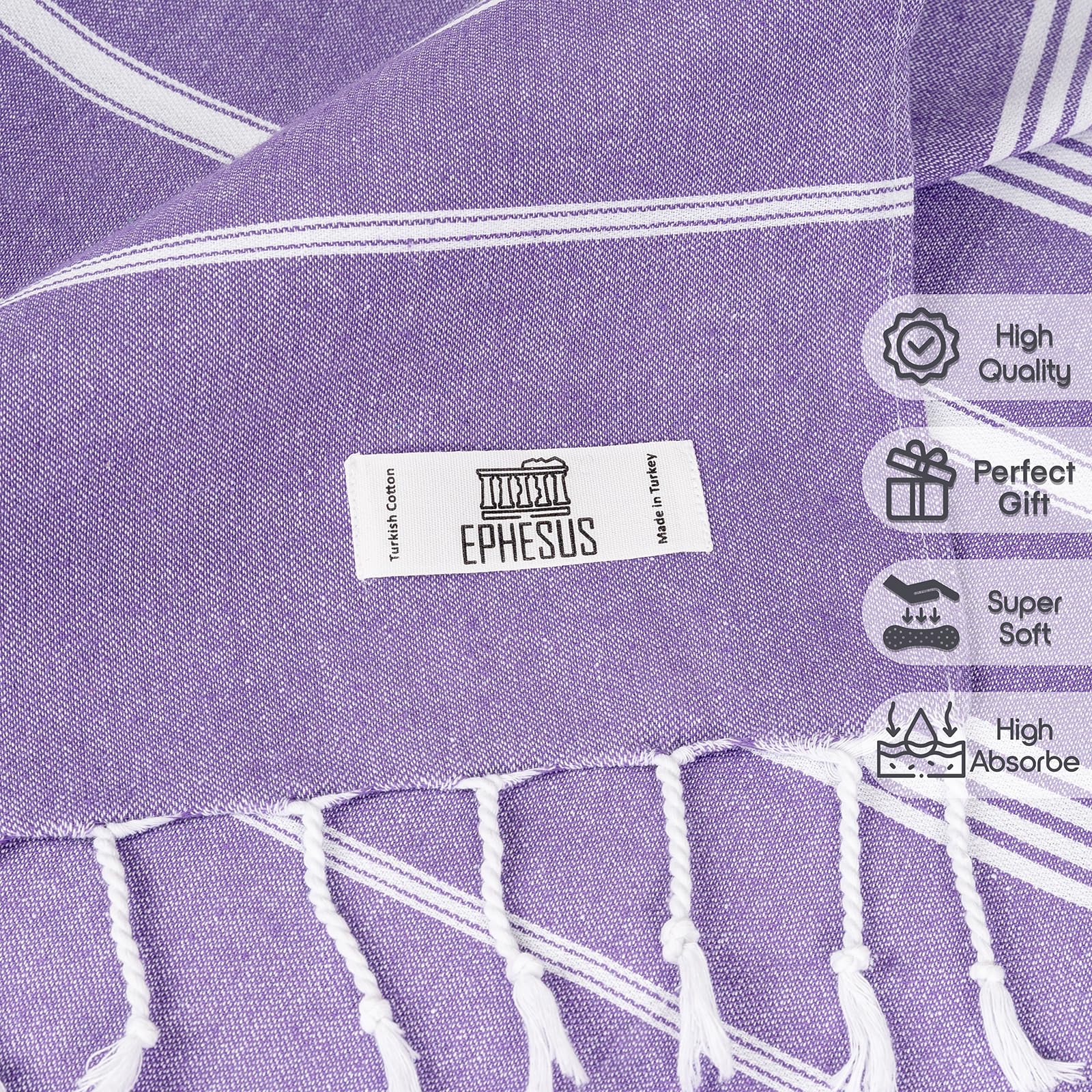 Turkish Beach Towel - 38X70 Inch Oversized - Sultan Design - Turkish Towel For Beach, Bath, Pool, Gym, Yoga - Prewashed, Lightwe