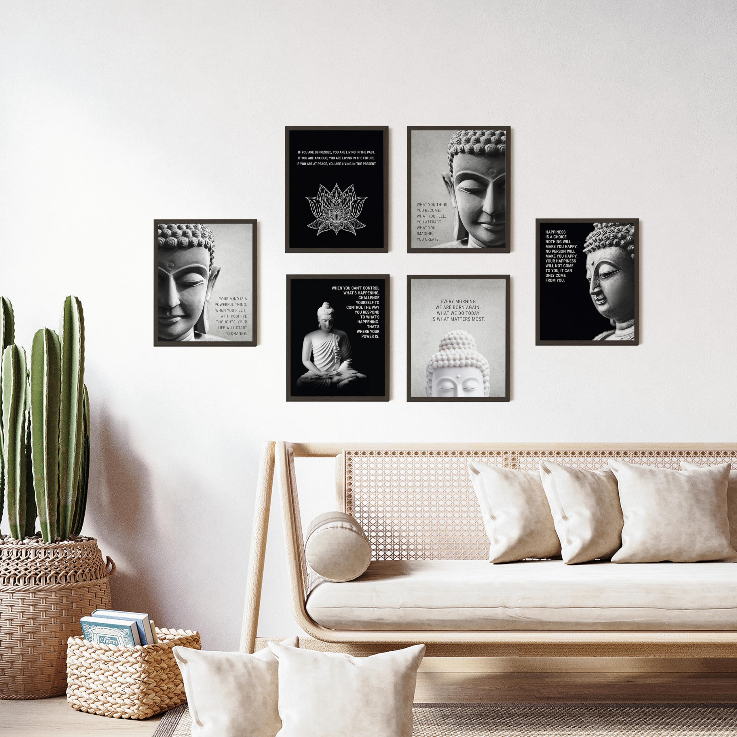97 Decor Buddha Decor For Home - Buddha Wall Art Prints, Inspirational Buddhist Quotes Poster, Buddhism Art Pictures Zen Meditat