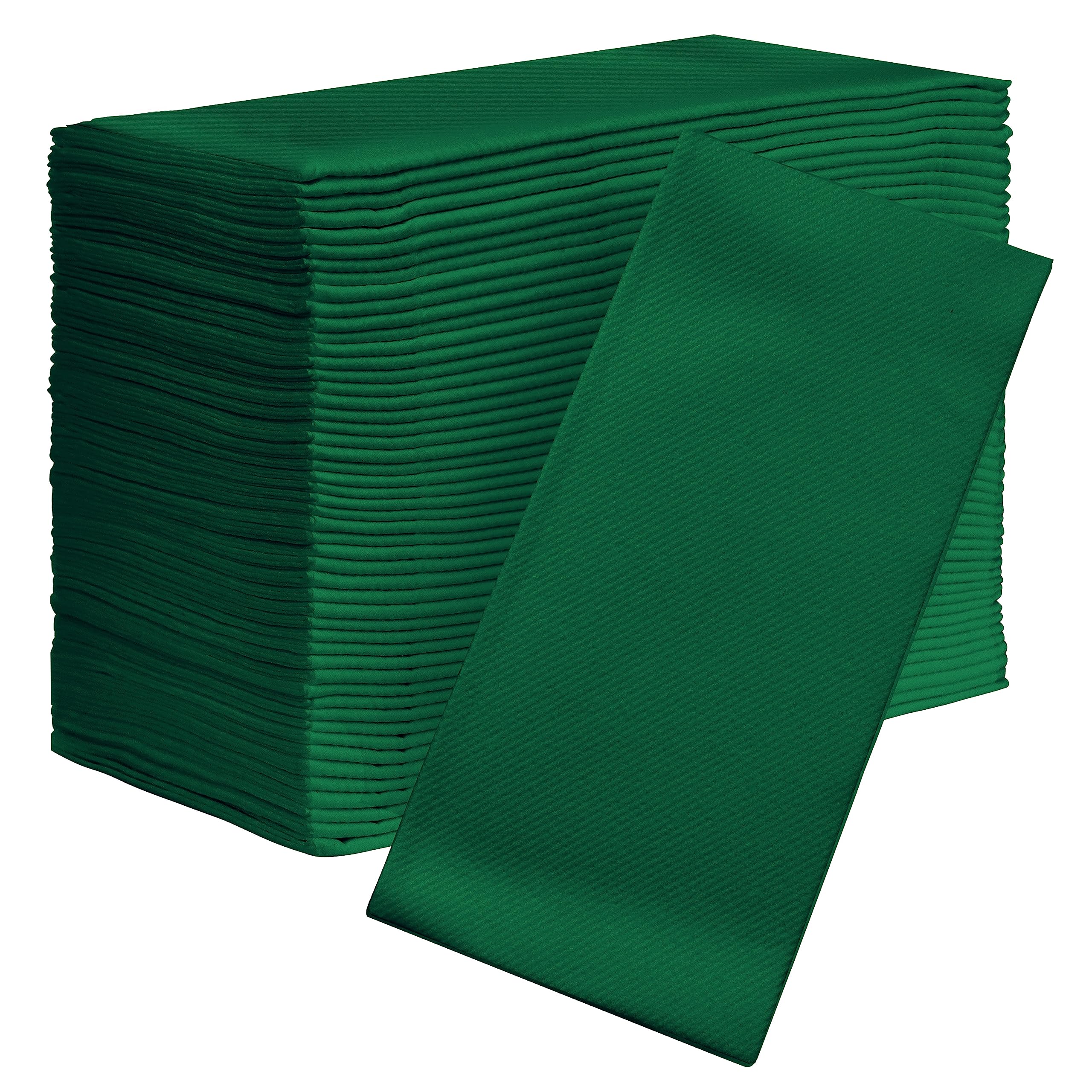 Ah American Homestead Paper Napkins - Disposable Green Linen-Like Dinner/Wedding Napkins 50 Count - Entertaining Party Essential