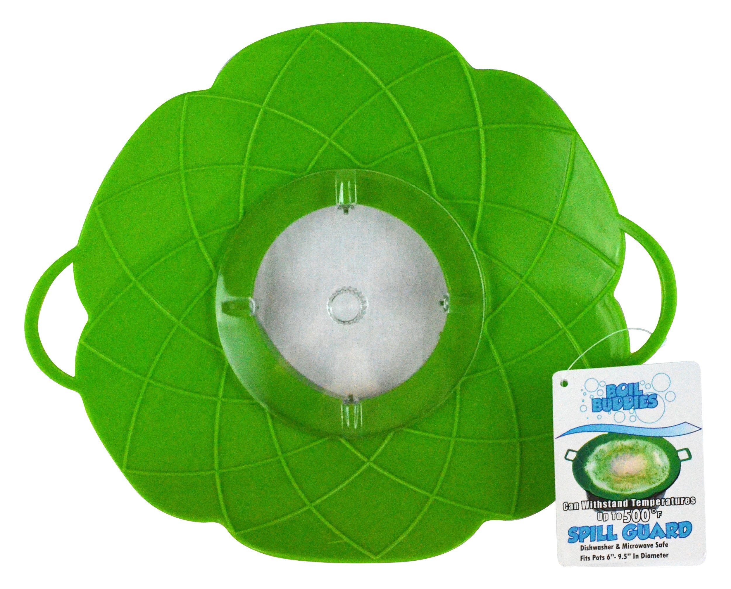 Southern Homewares Silicone Cooking Set Boil Over Spill Guard 10-Inch Mesh Boiling Bag Raised Silicone Baking Sheet Green Combo