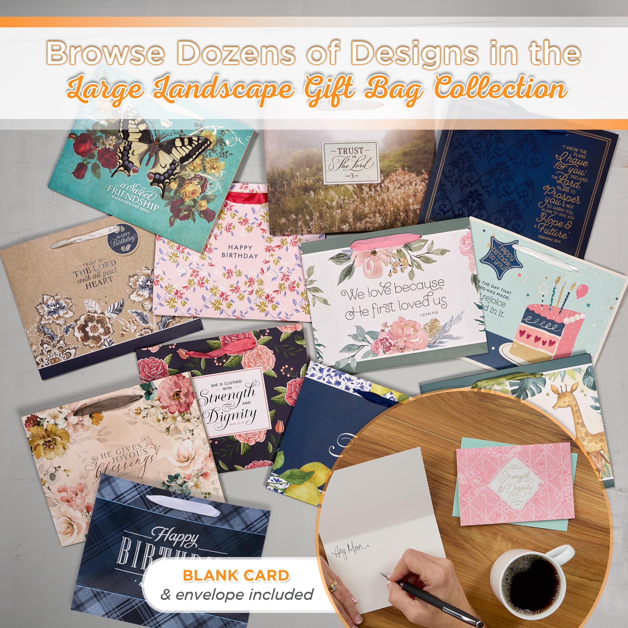 Christian Art Gifts Large Landscape Gift Bag For Women Wscripture Greeting Card  Tissue Paper Set: Best Mom Ever - Wrapping Esse