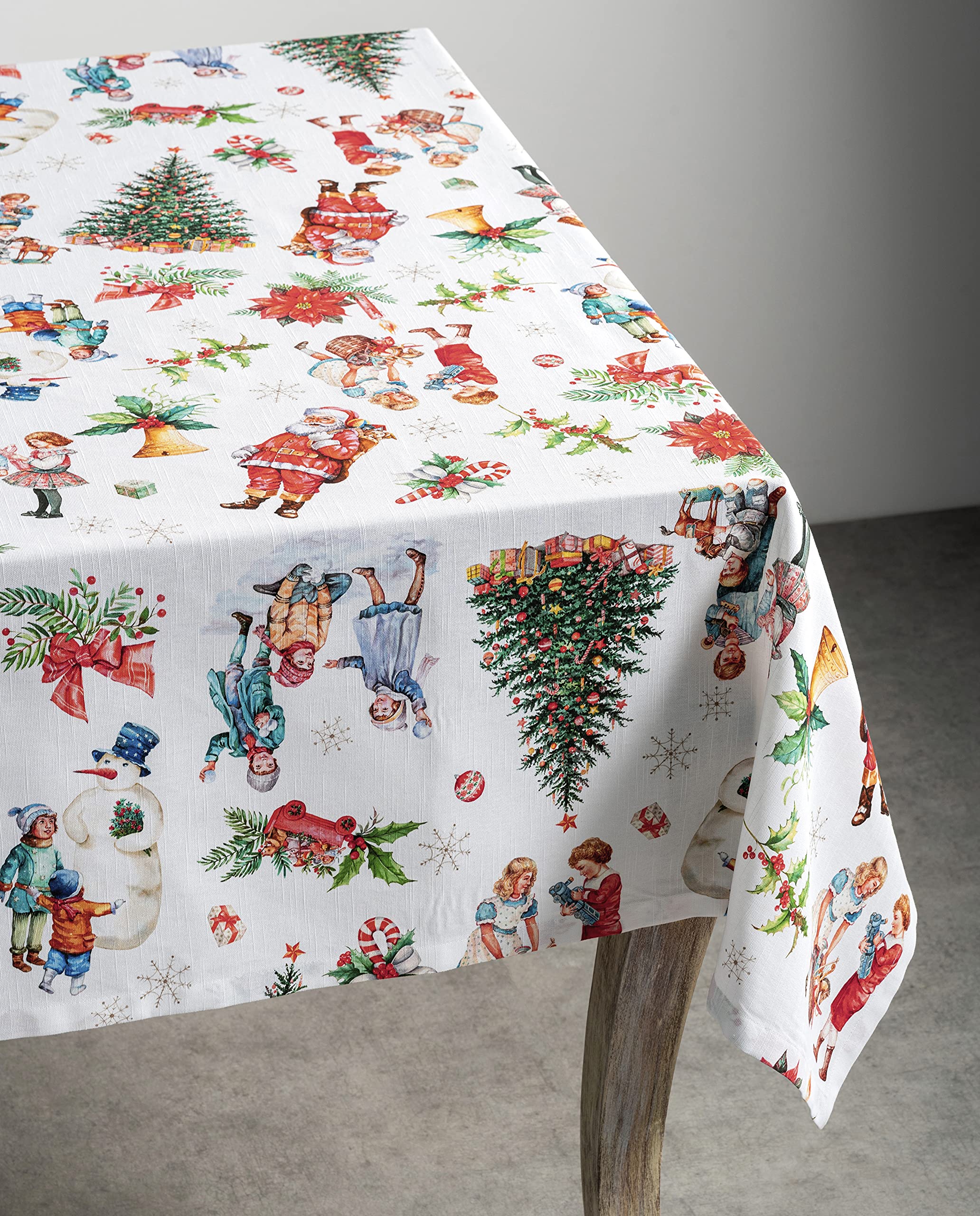 Maison D Hermine Chromo 100% Cotton Tablecloth Kitchen Dining Table Cloth For Rectangle Tables Farmhouse Tabletop Cover For Part