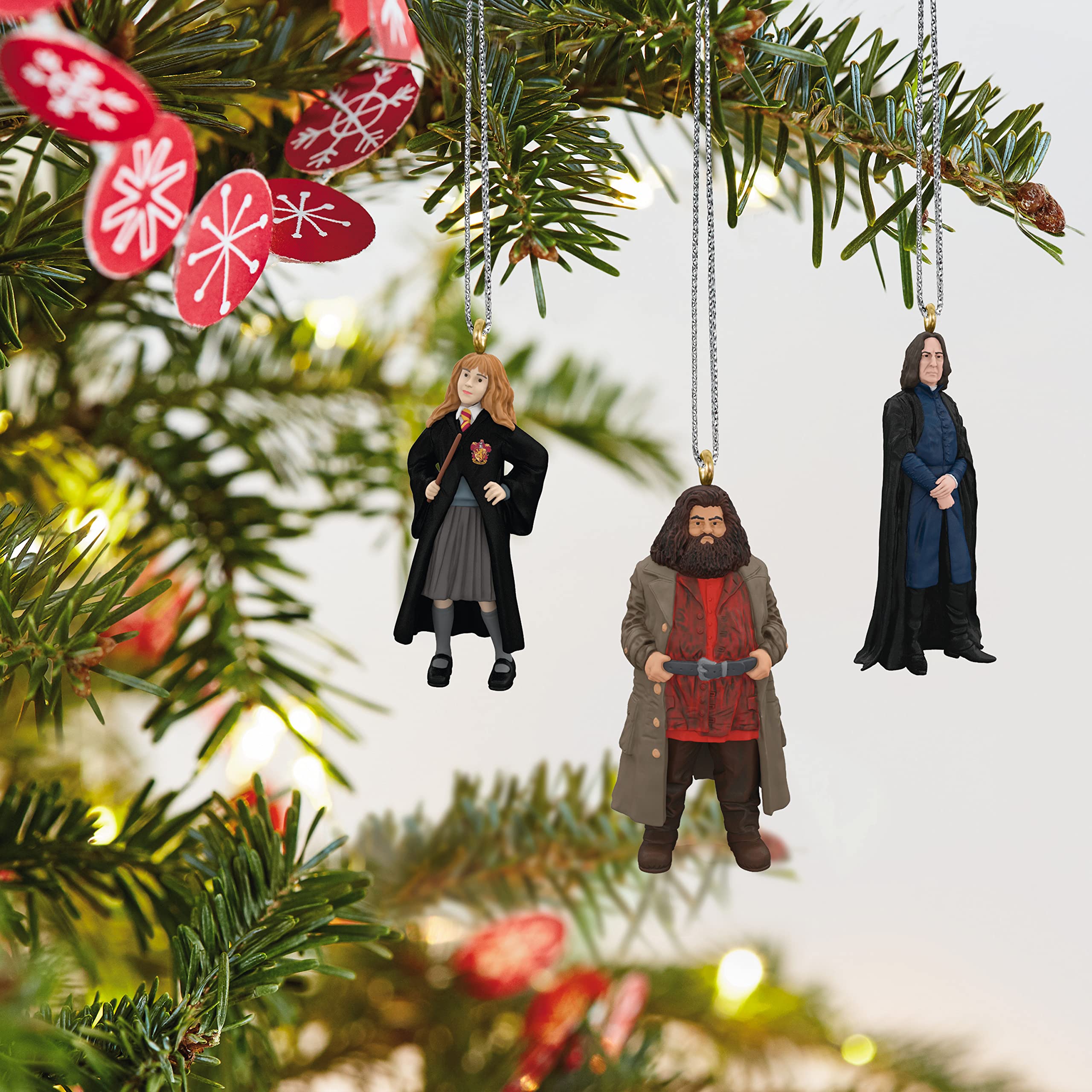 Hallmark Keepsake Miniature Christmas Ornaments 2023, Harry Potter Hermione, Hagrid and Snape Metal, Mini Set of 3, Gifts for Ha