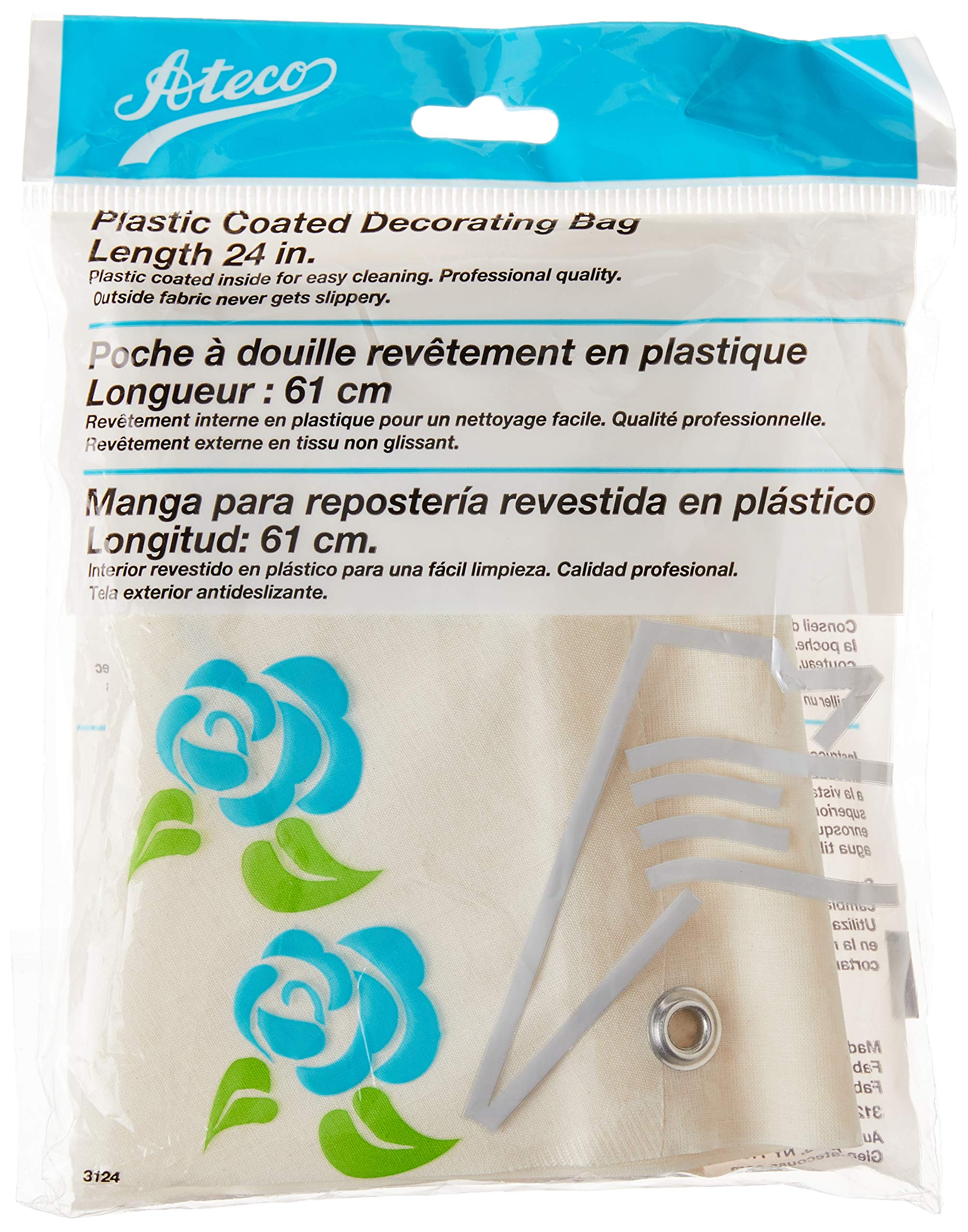 Ateco Plastic Coated Pastry, 24'' Decorating Bag, White