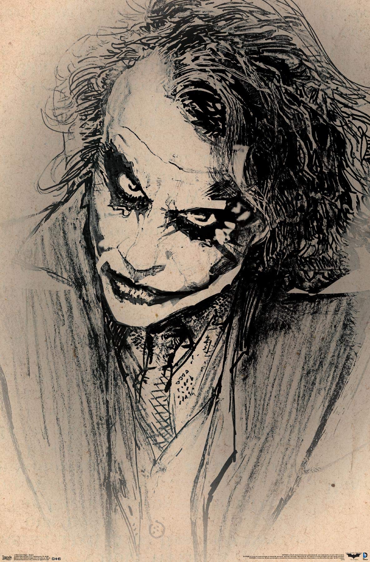 Trends International The Dark Knight Sketch Wall Poster 22.375'' X 34''