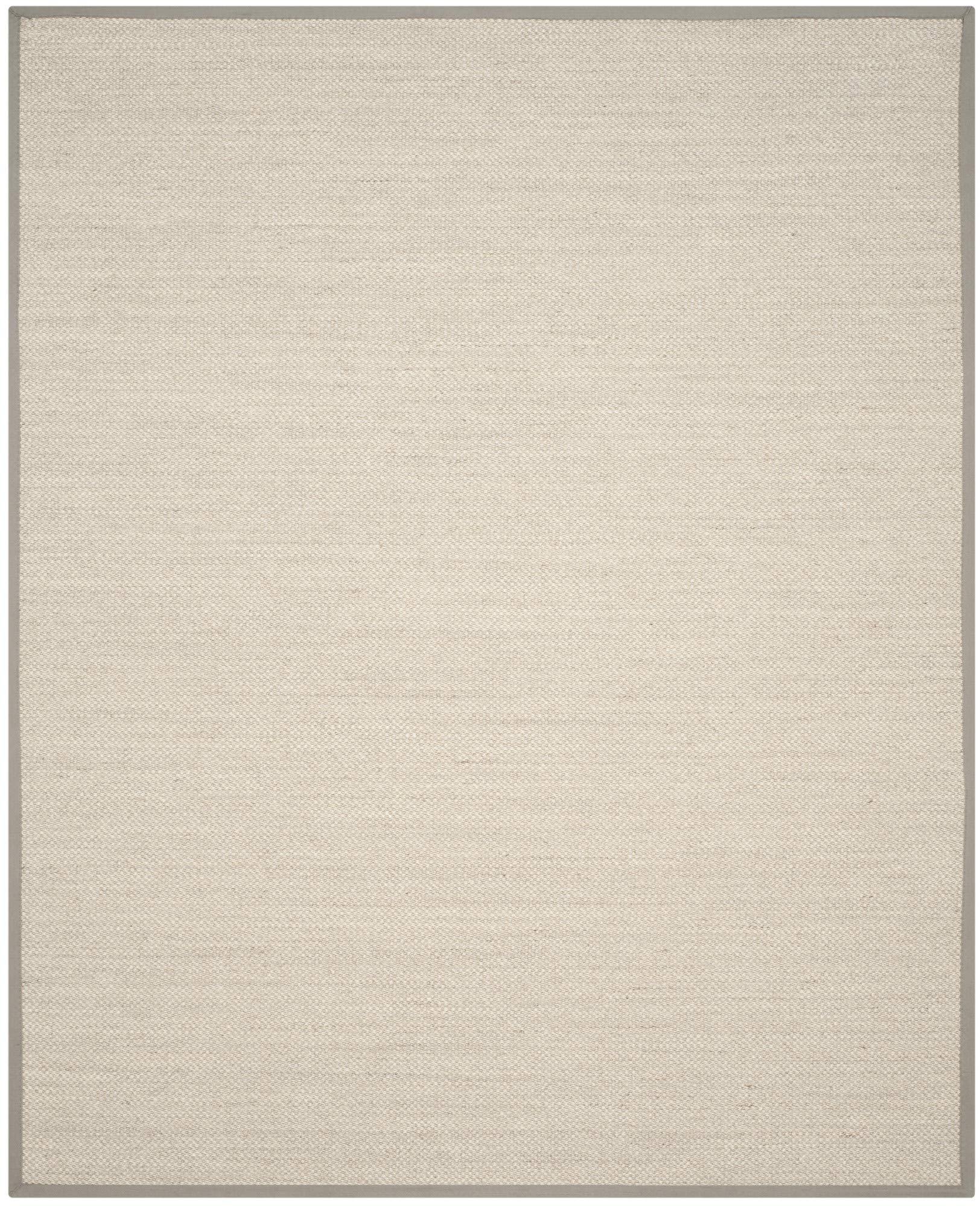 SAFAVIEH Natural Fiber Collection Area Rug - 8 x 10, Marble & Khaki, Border Sisal Design, Easy Care, Ideal for High Traffic Ar