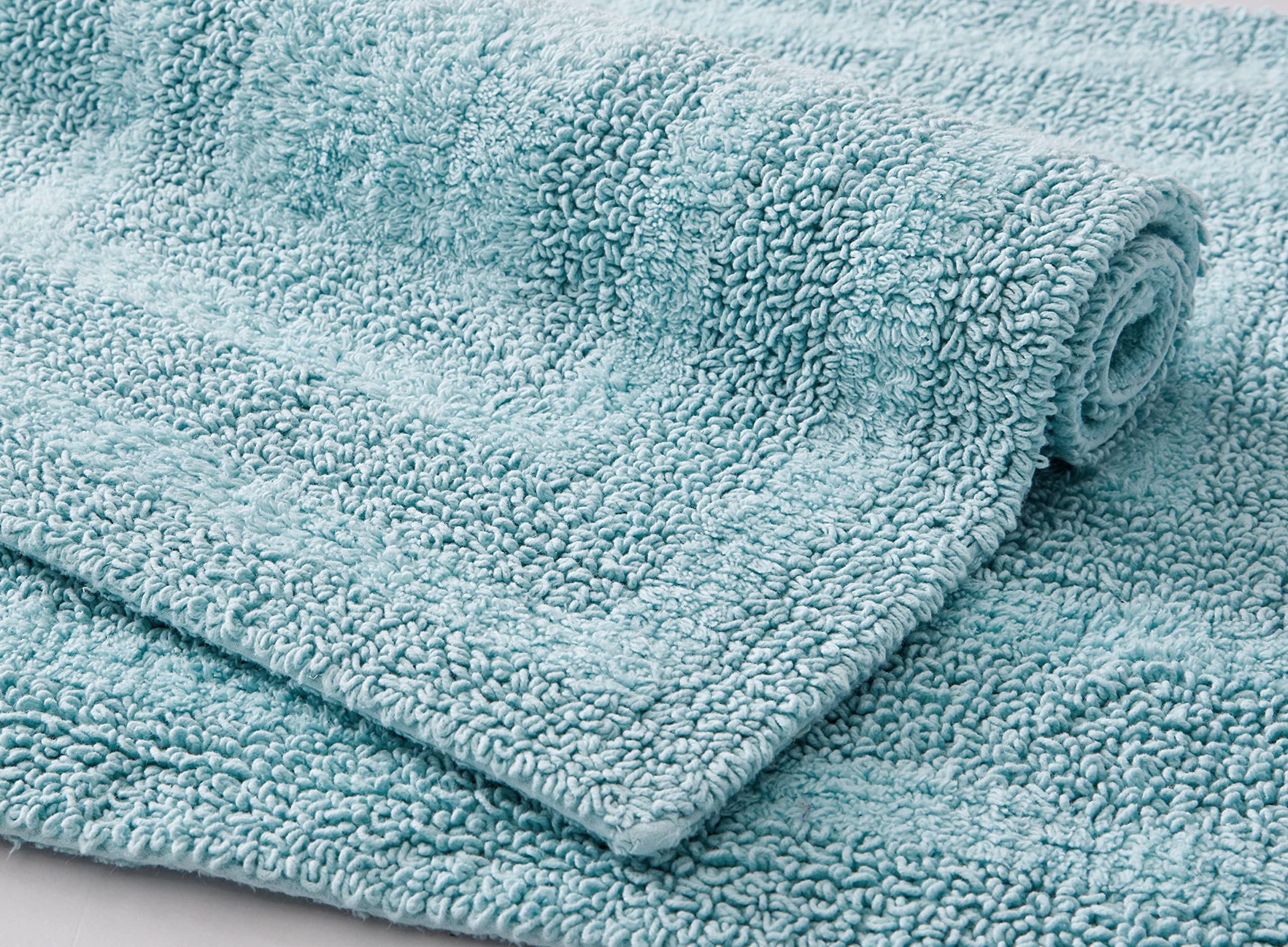 Eddie Bauer - Bathroom Rugs Set, Soft Tufted Cotton Bathroom Decor, Super Absorbent & Quick Dry (Logan Turquoise, 2 Piece)