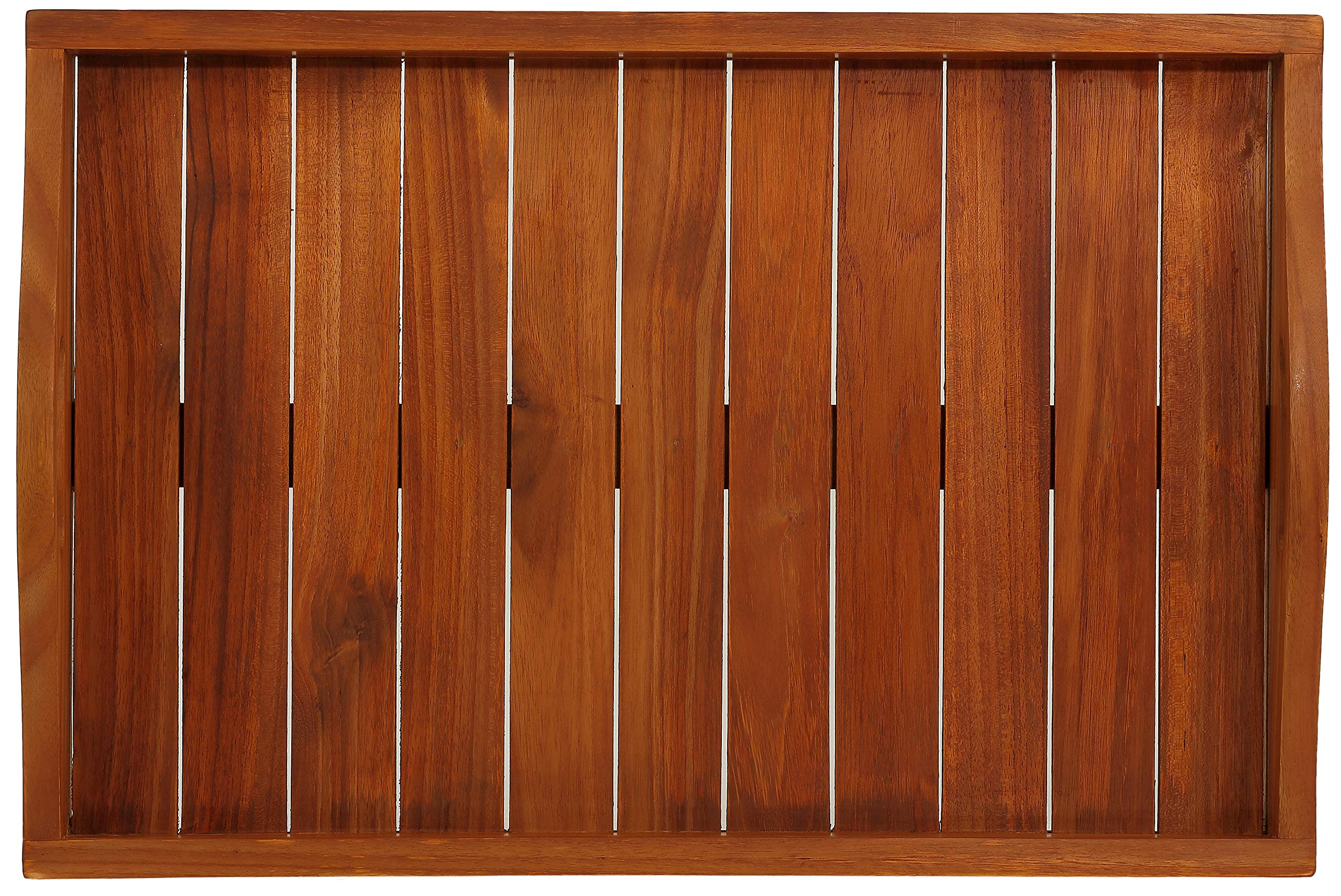 Bare Decor Vivi Spa/Serving Tray In Solid Teak Wood, Brown, 15.75X23.5