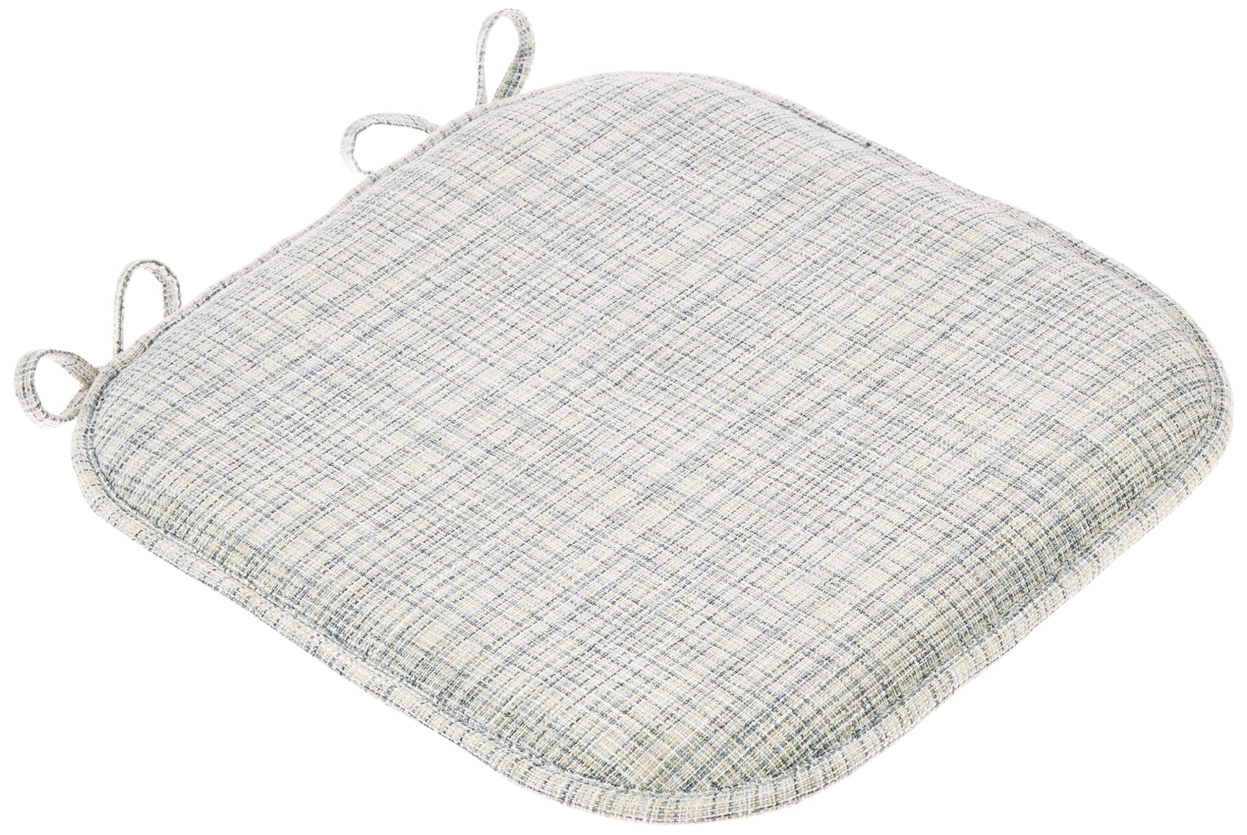 Sweet Home Collection Chair Cushion Memory Foam Pads With Ties Honeycomb Pattern Slip Non Skid Rubber Back Rounded Square 16 X 1