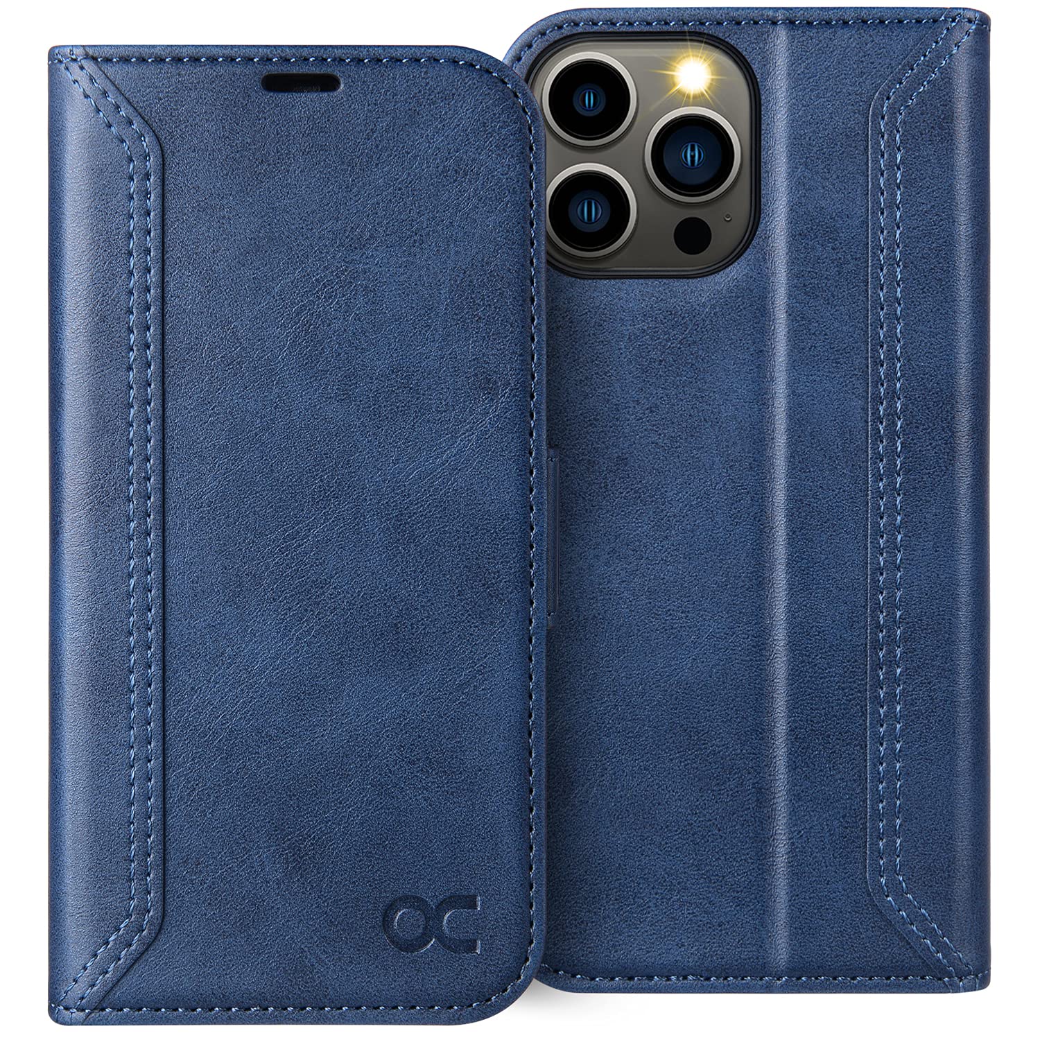 Ocase Retro Series Compatible With Iphone 14 Pro Max Wallet Case With Card Holders Rfid Blocking]Tpu Inner Shell ]Kickstand] Pu